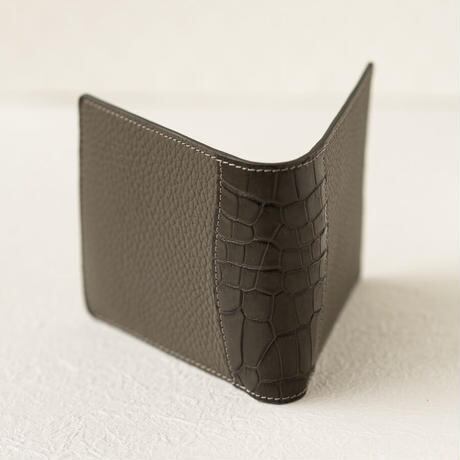 【おつとめ品セール】二つ折り財布小銭入れ付き クロココンビ / エタン