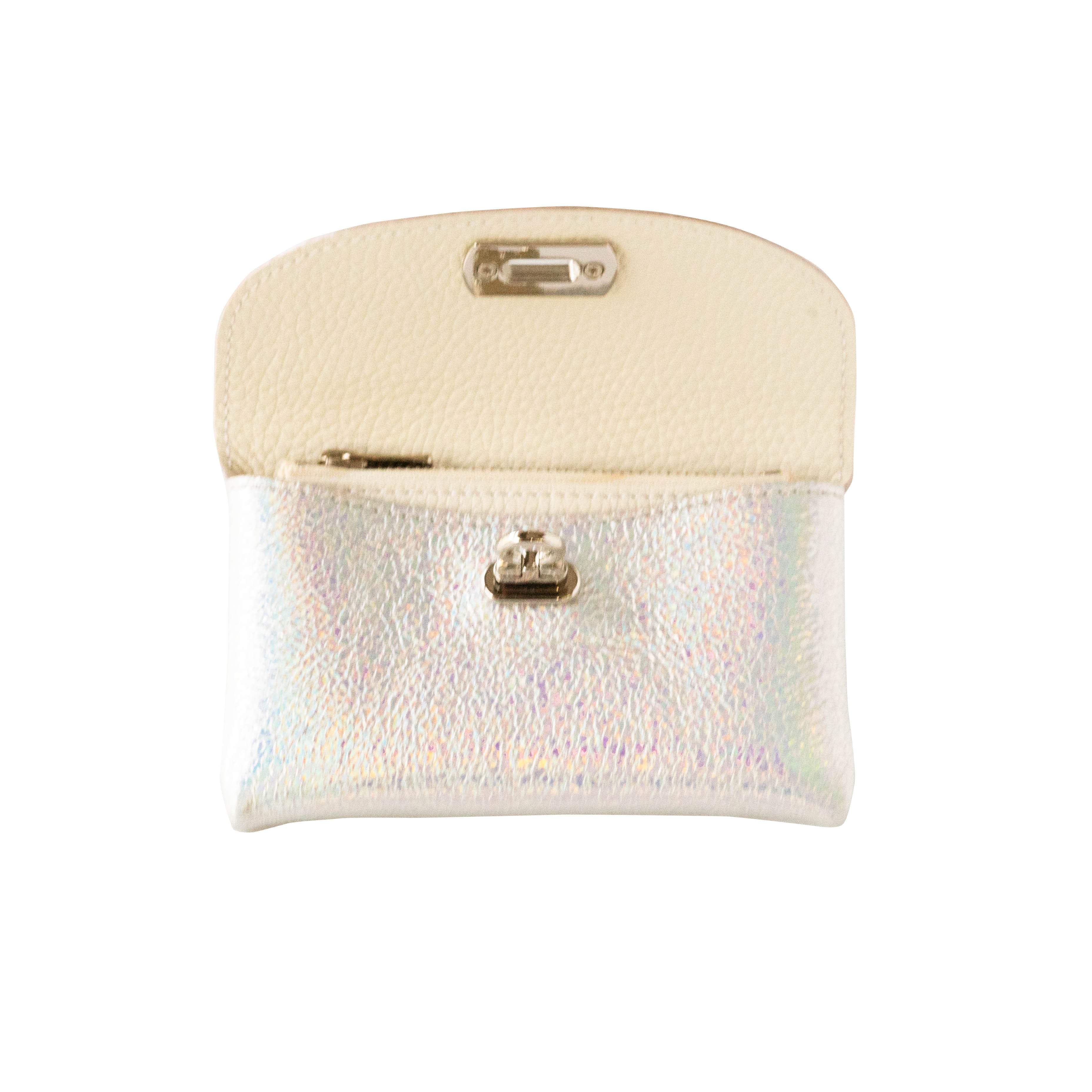 Leather flap middle wallet / Prism leather