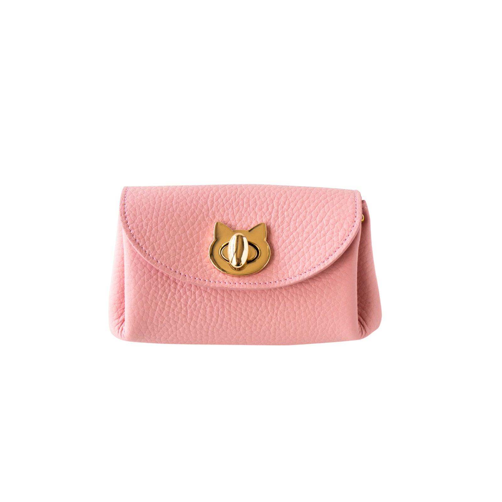 Shell pouch CAT Cuir Mash / Sakura Pink