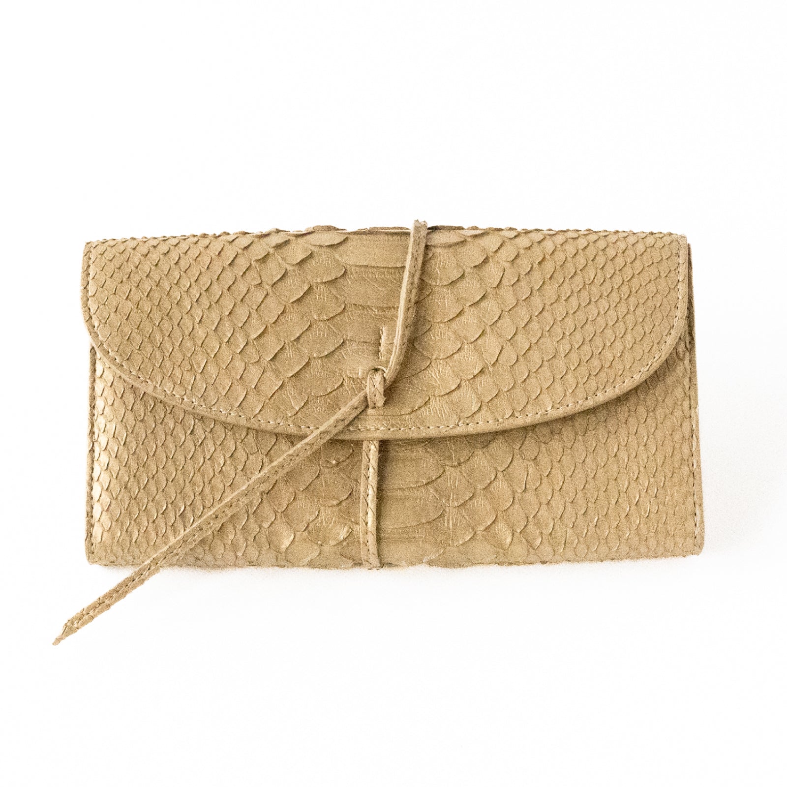 Long wallet chante python leather