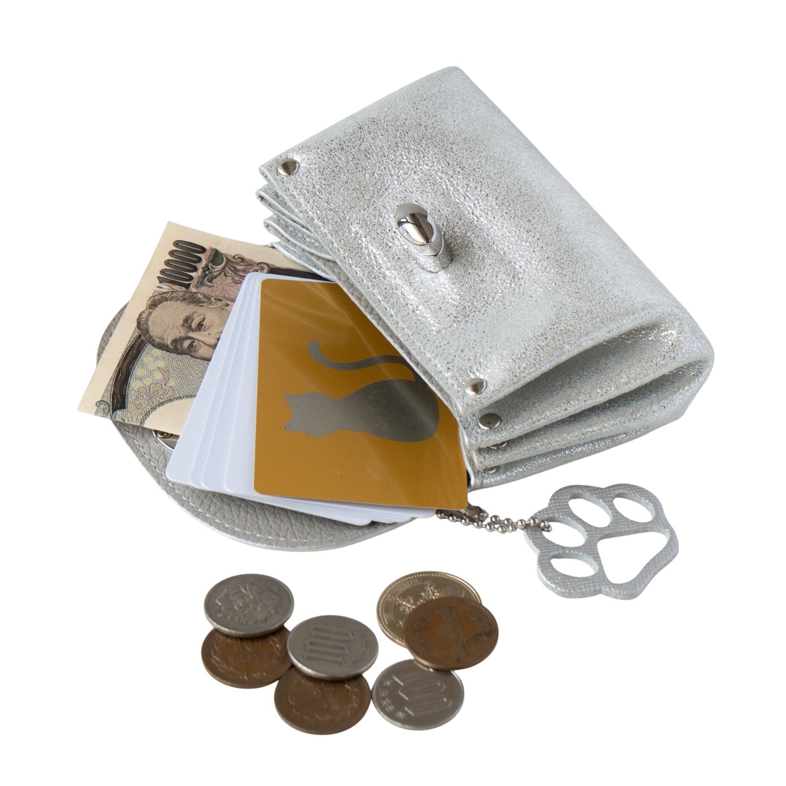 Sparkling Shell Pouch CAT / Silver