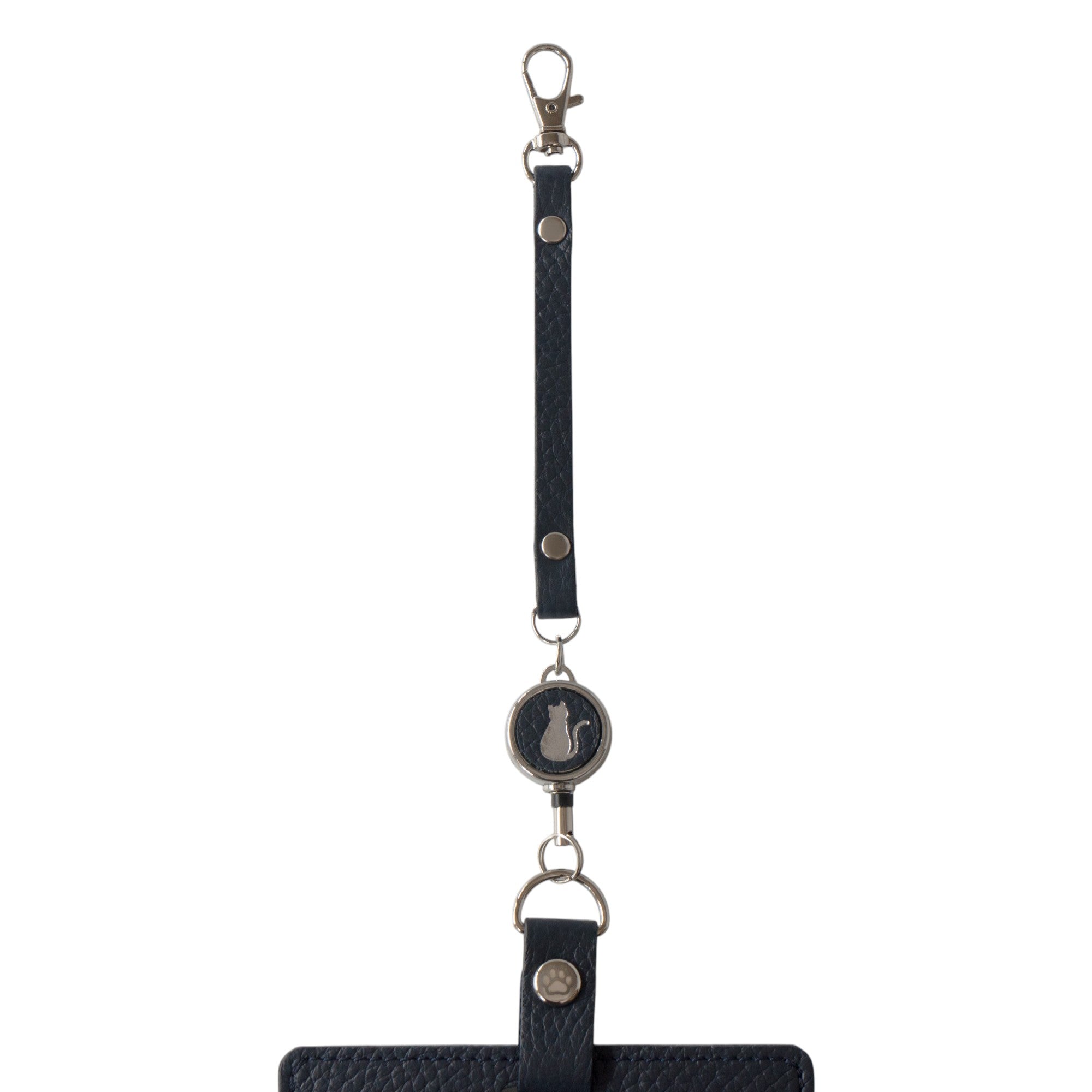 【受注販売:7/24(金)22:00~26(日)】【初回10%OFF】ストラップが選べるIDカードホルダー / ブルーニュイ