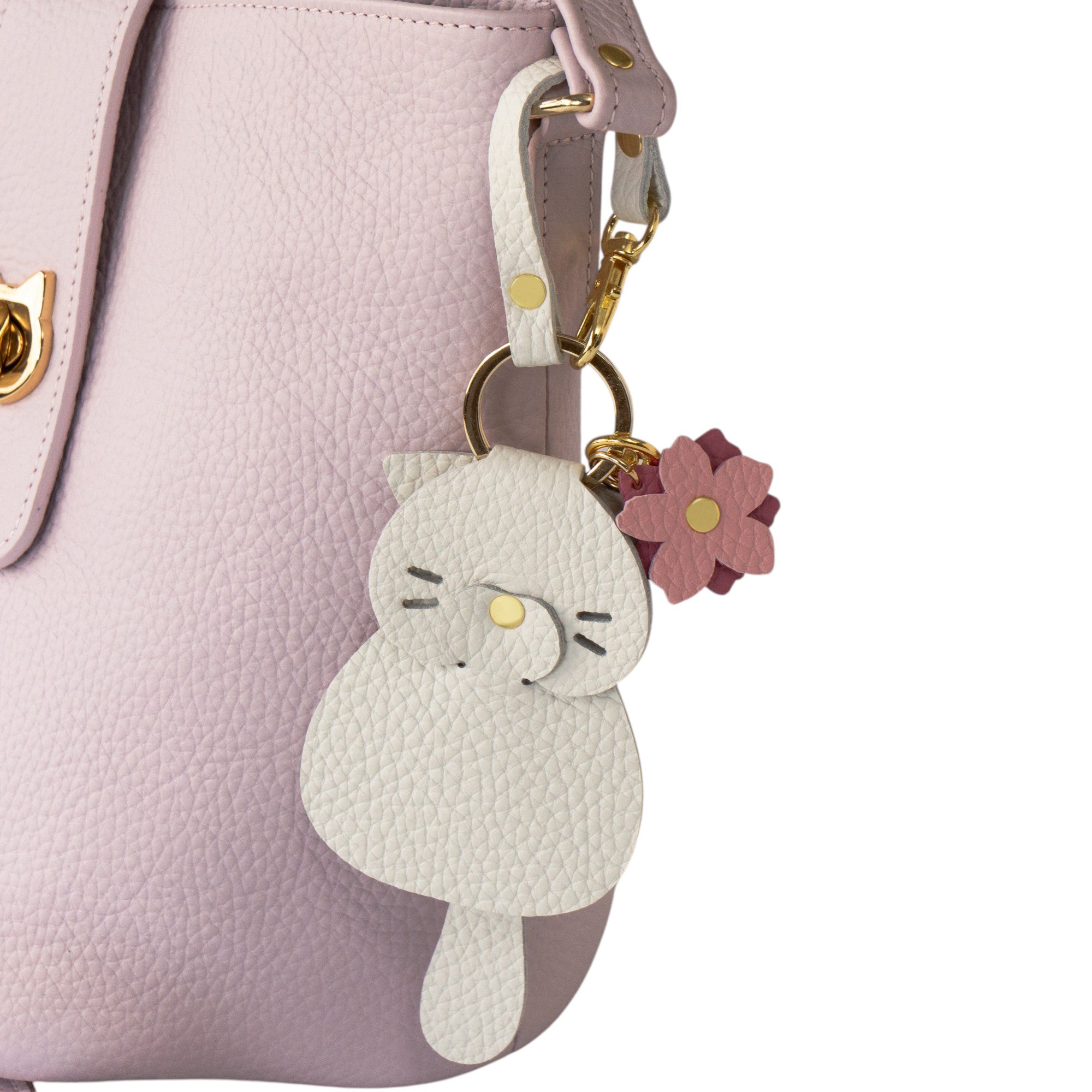 【3/20(金)20:00~ 数量限定】【さくらねこの日特別SET】ショルダーバッグ PAW (パウ) さくらねこチャームSET / モーヴシルヴェスティン