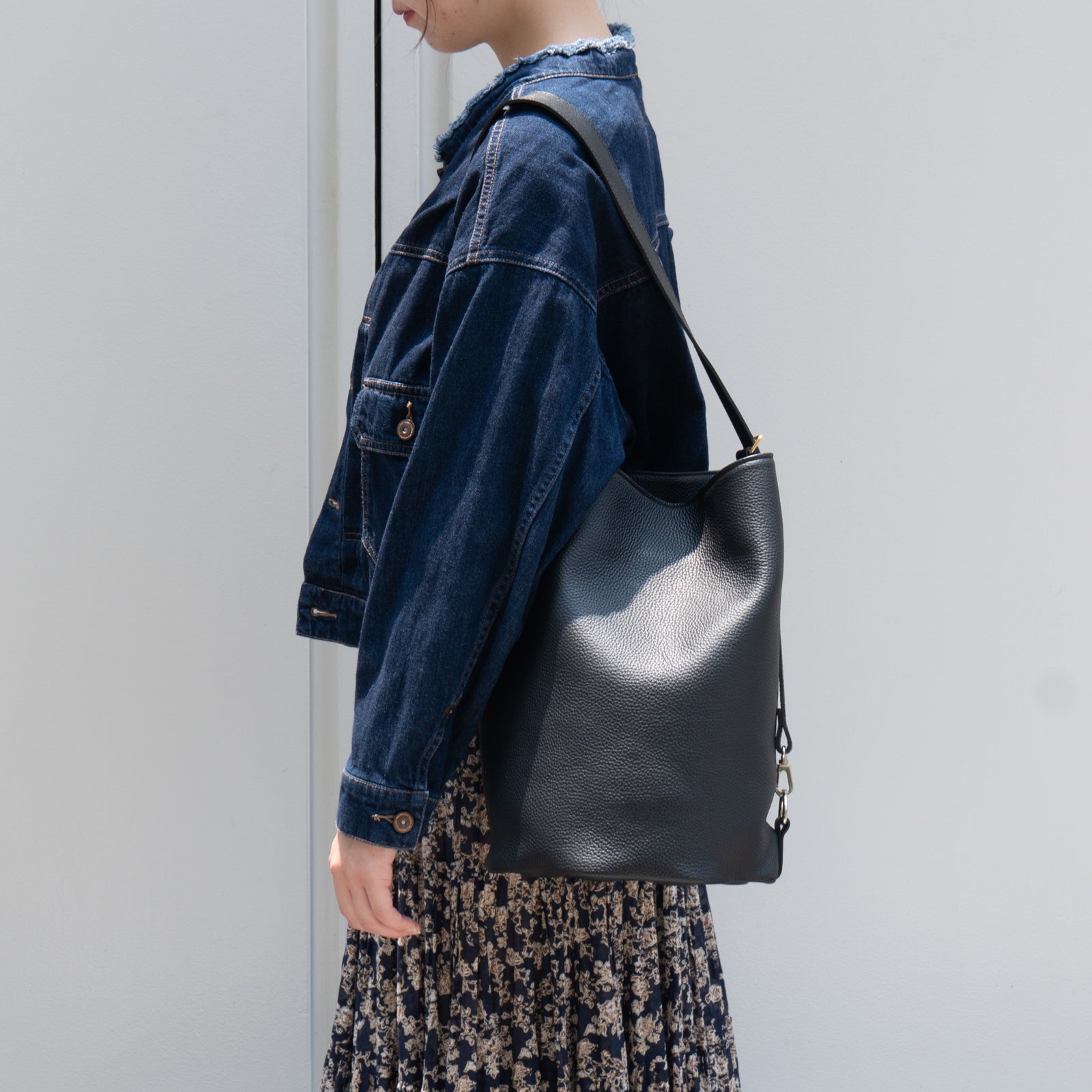 PAW Cuir Mache 3-Way Bag in Black with Silver Hardware