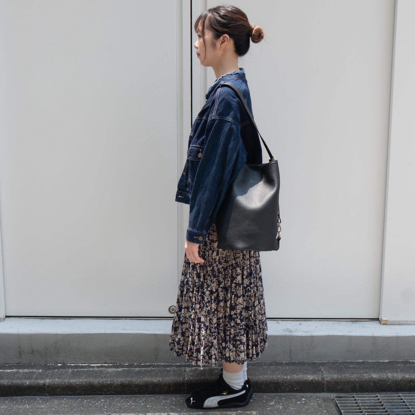 PAW Cuir Mache 3-Way Bag in Black with Silver Hardware