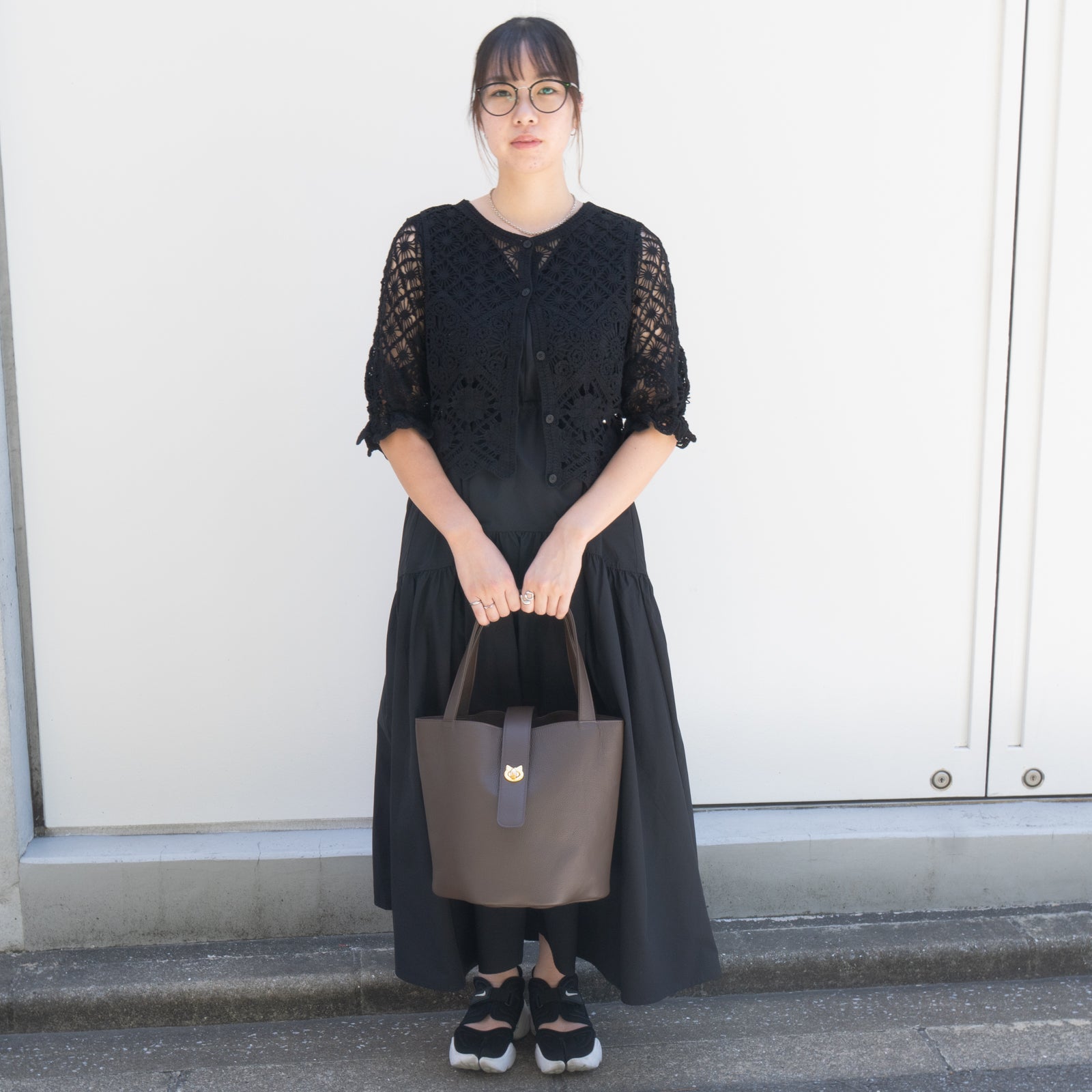 PAW Grande Cuir Mache Bucket Bag / Chocolate