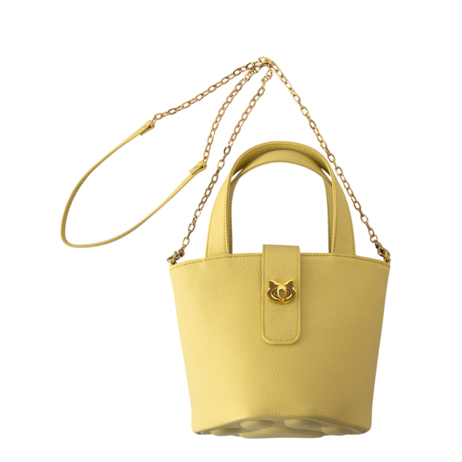 【3/20(金)20:00~ 数量限定】【さくらねこの日特別SET】 チェーンショルダー付きミニバッグ・PAW (パウ) さくらねこチャームSET / ジョーヌプッサン