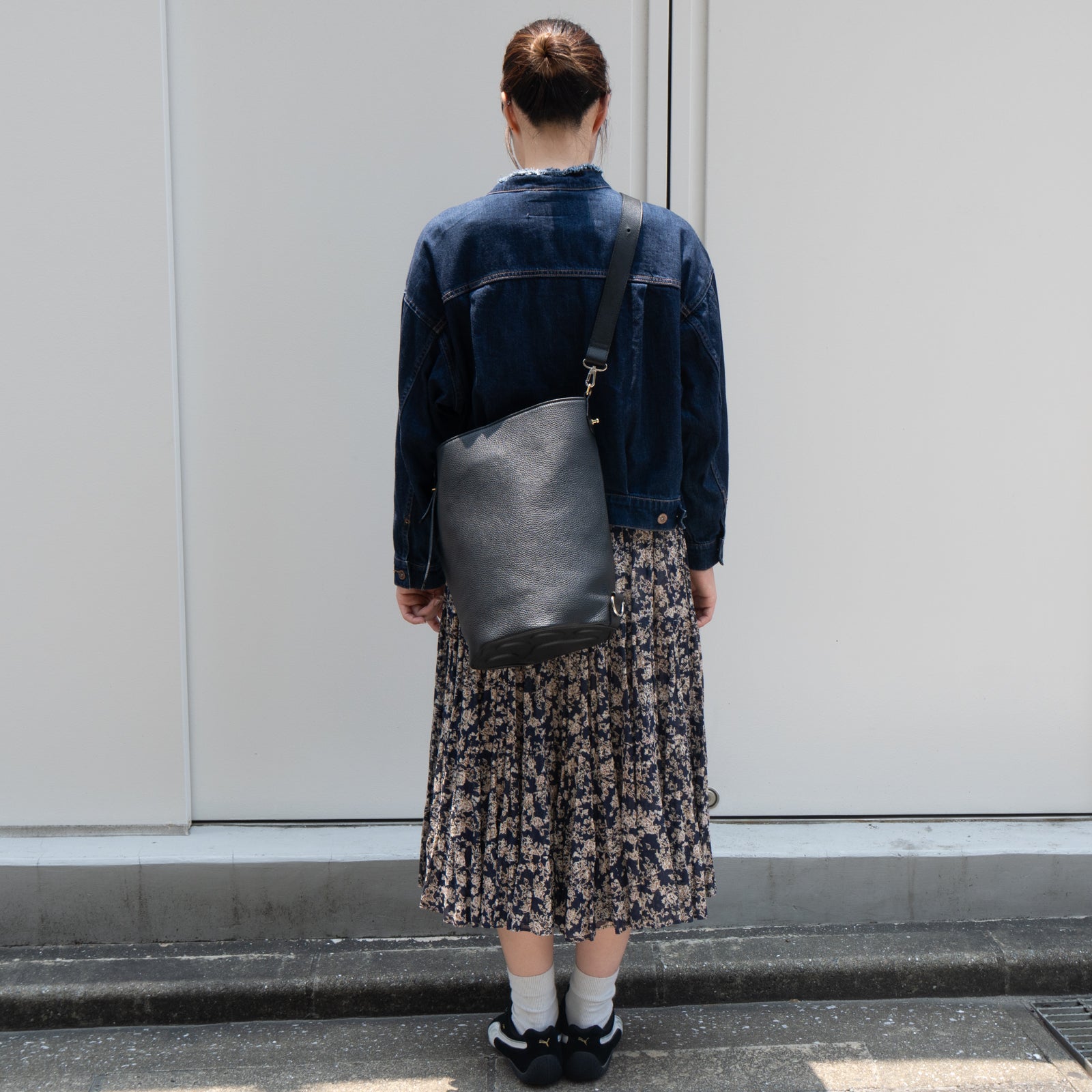 PAW Cuir Mache 3-Way Bag in Black with Silver Hardware