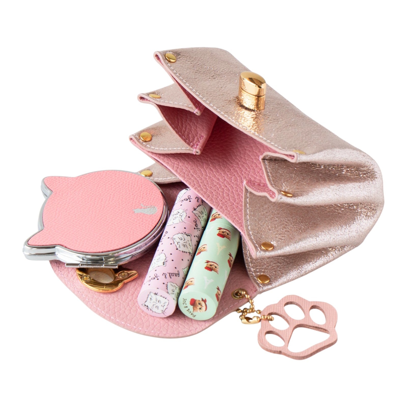 Sparkling Shell Pouch CAT / Rose Gold