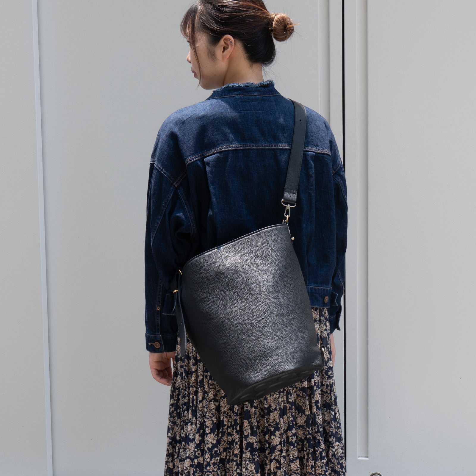 PAW Cuir Mache 3-Way Bag in Black with Silver Hardware