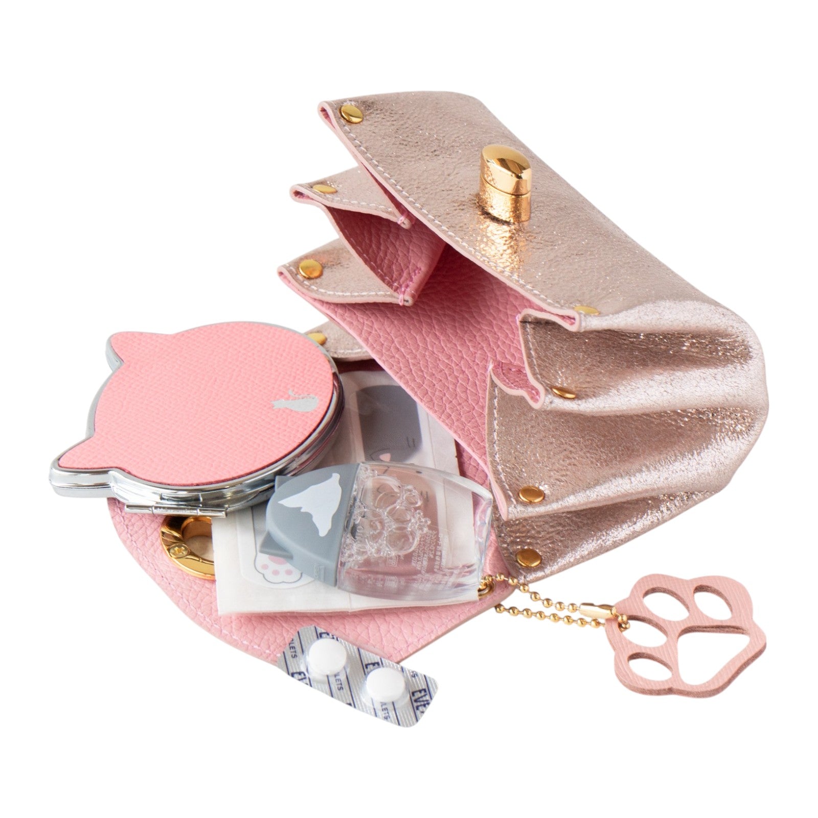 Sparkling Shell Pouch CAT / Rose Gold