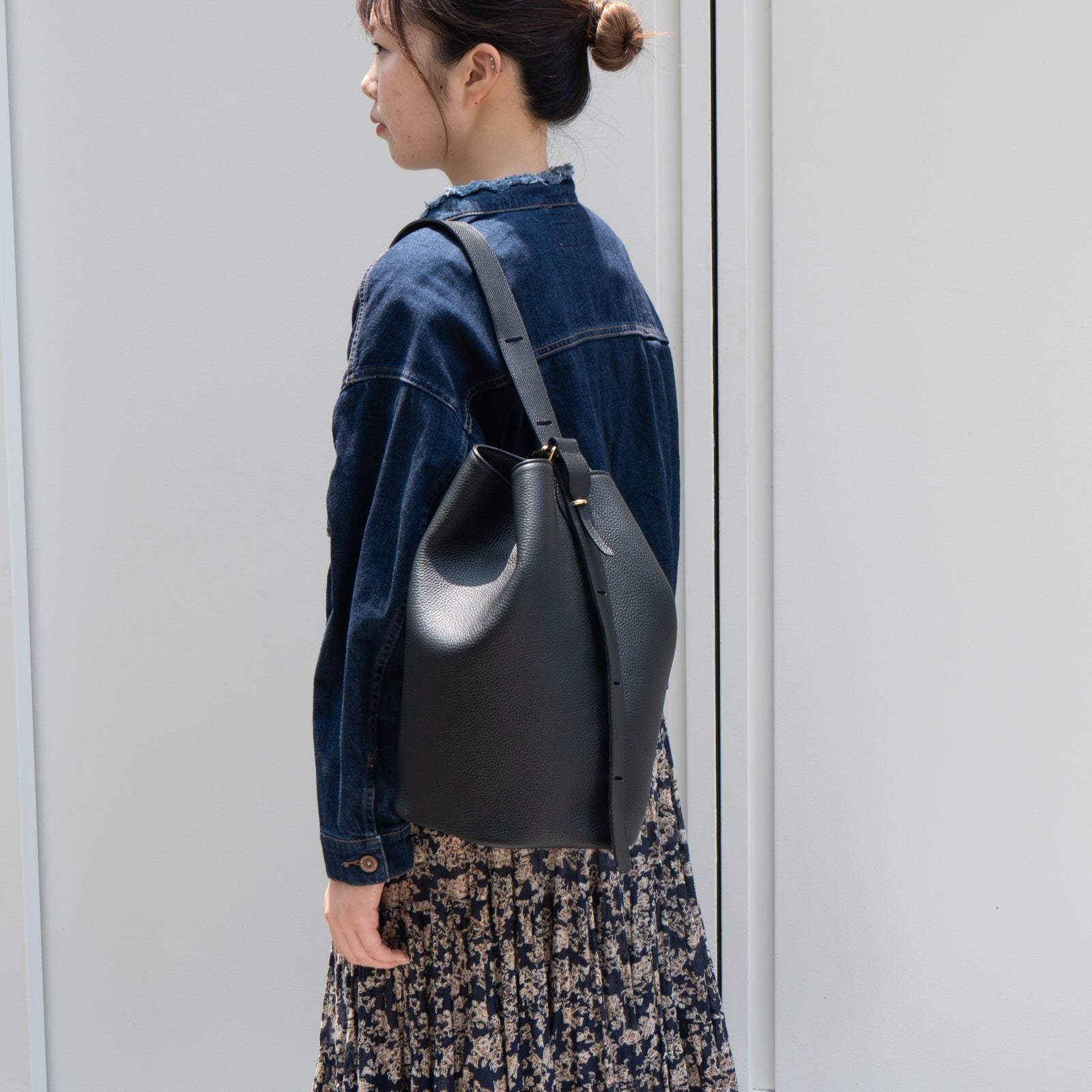 PAW Cuir Mache 3-Way Bag in Black with Silver Hardware