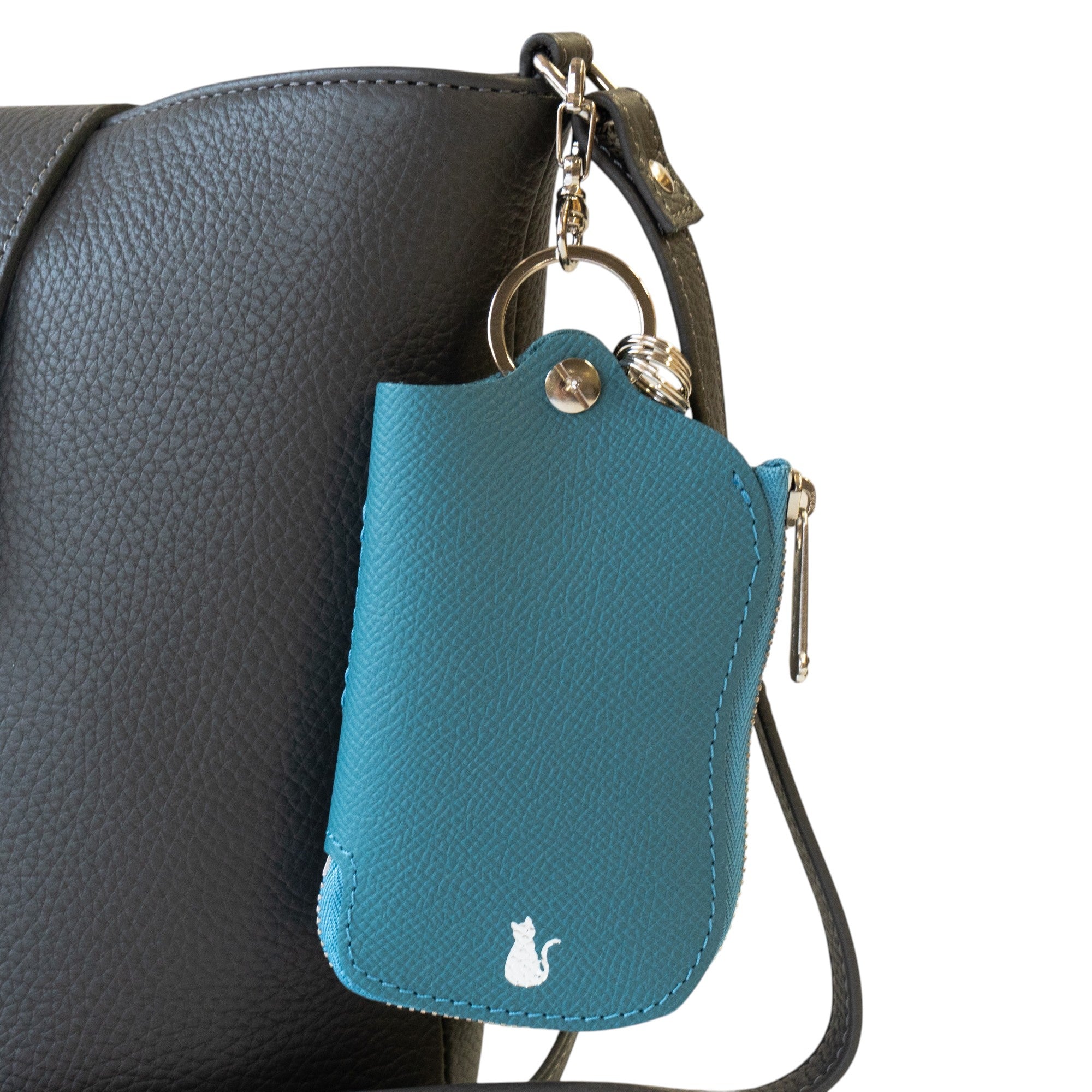 Smart Key Case, Veau Epsom / Blue Jean