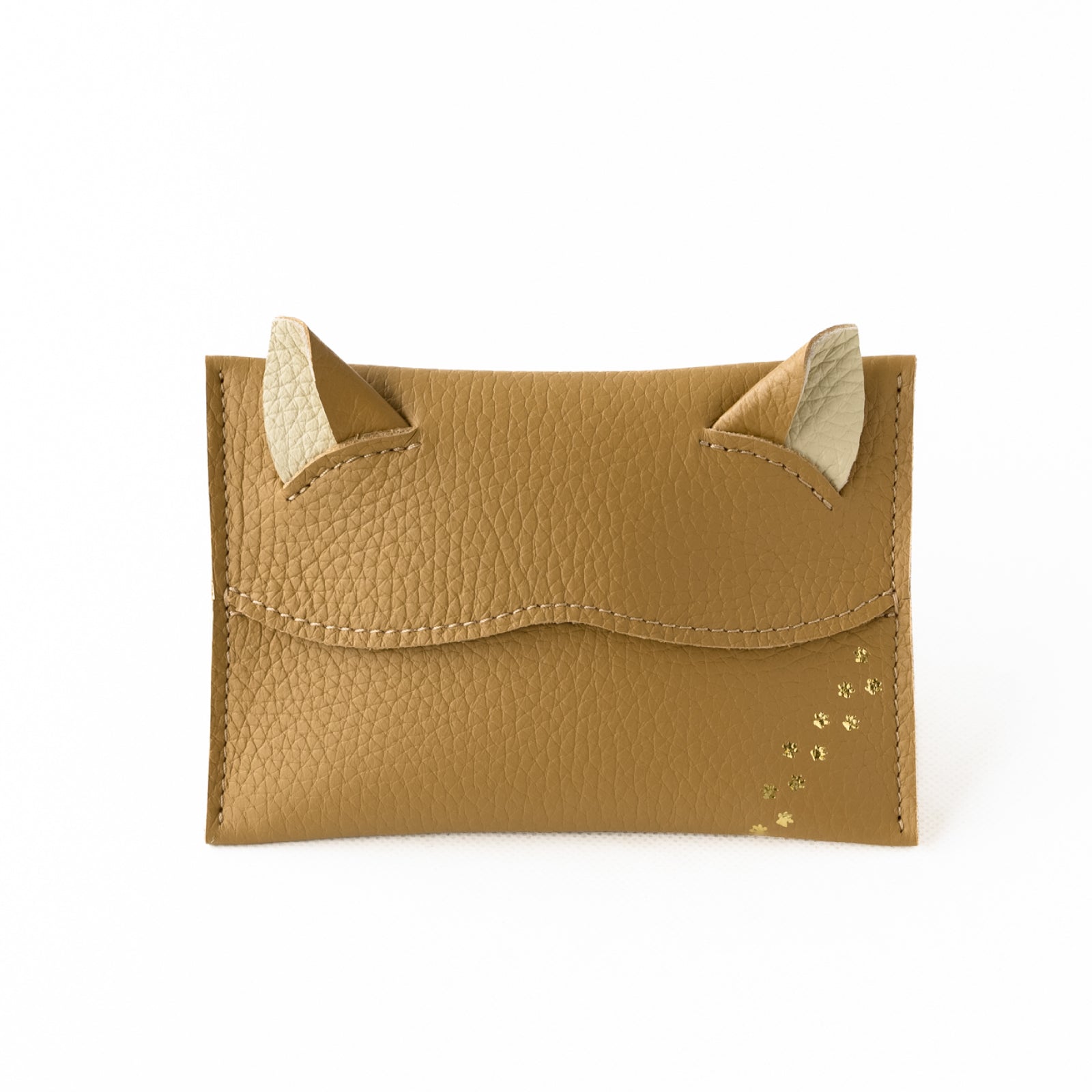 Cat pocket tissue case Cuir Mache / Chamois