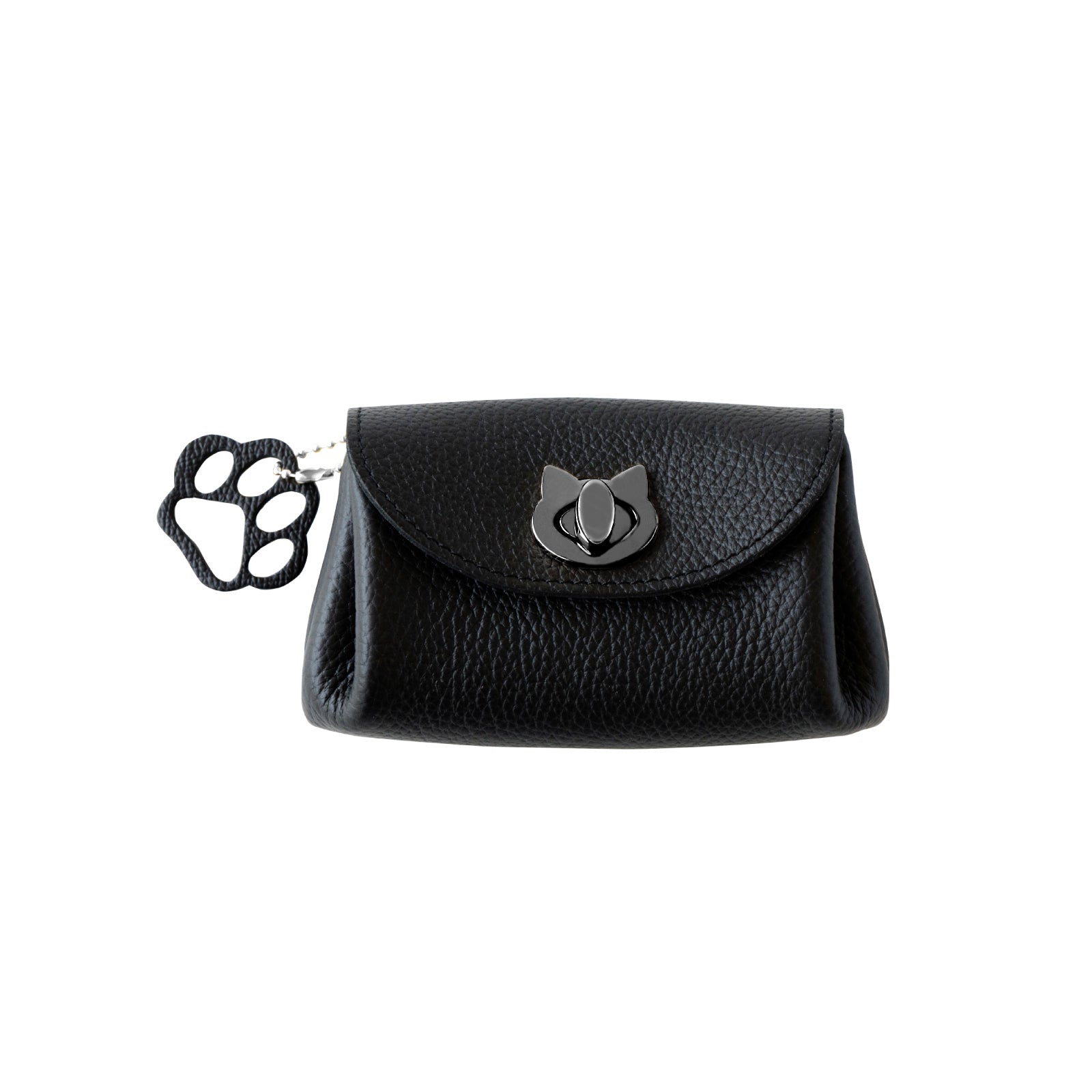 Shell Pouch CAT Cuir Mash / Black