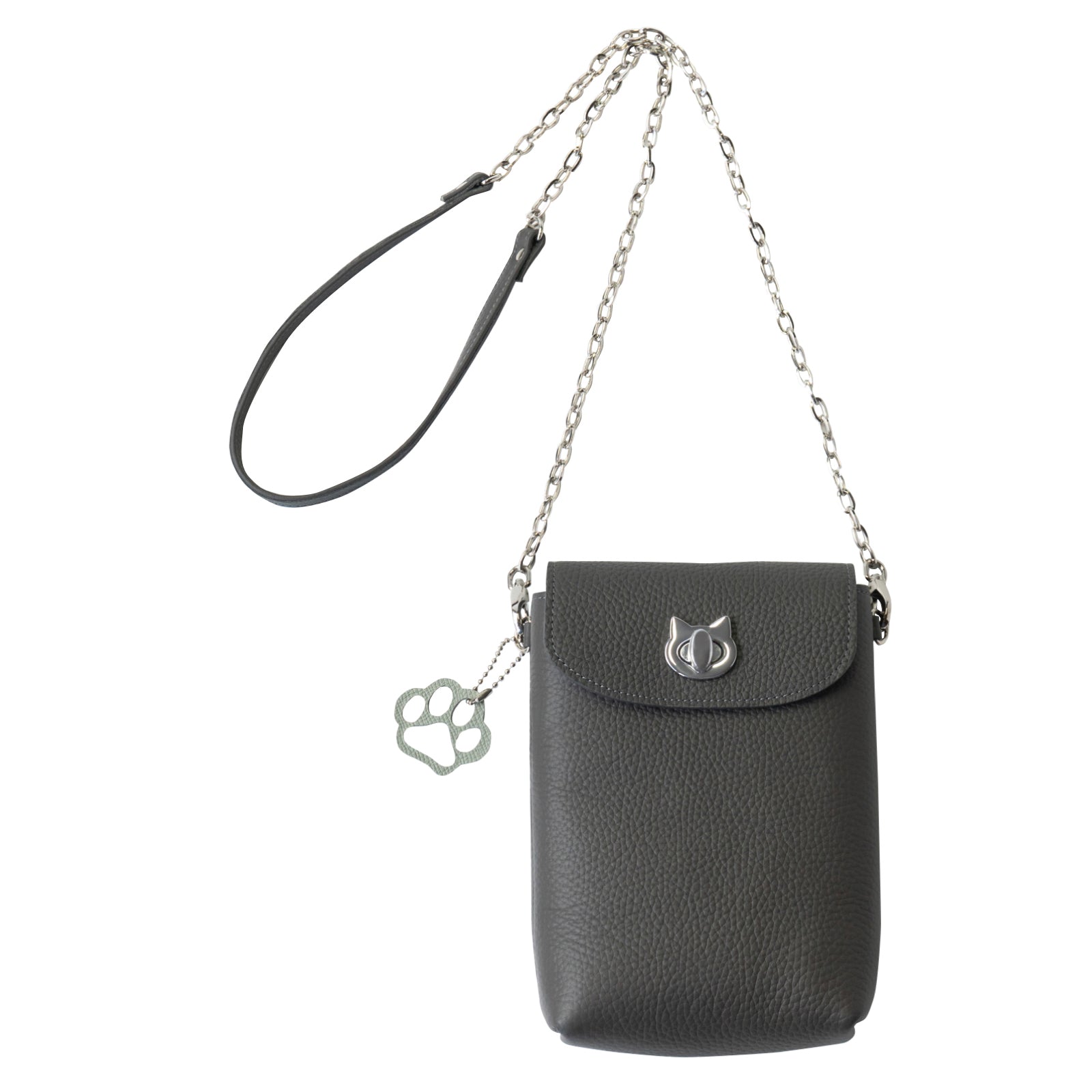 フルーニャスマホポシェット キュイール・マッシュ / グラファイト