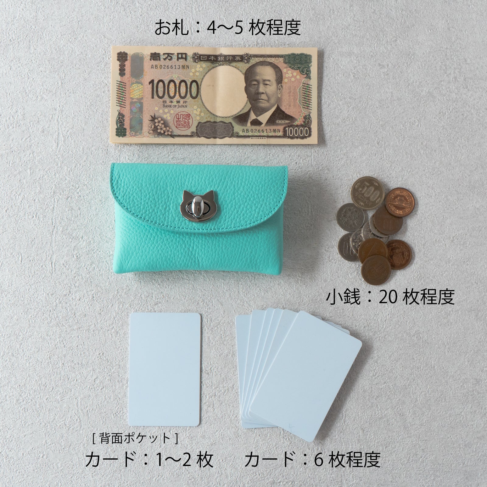 Flap Wallet Fleunie Medium Cuir Mash / Bleu Dragée