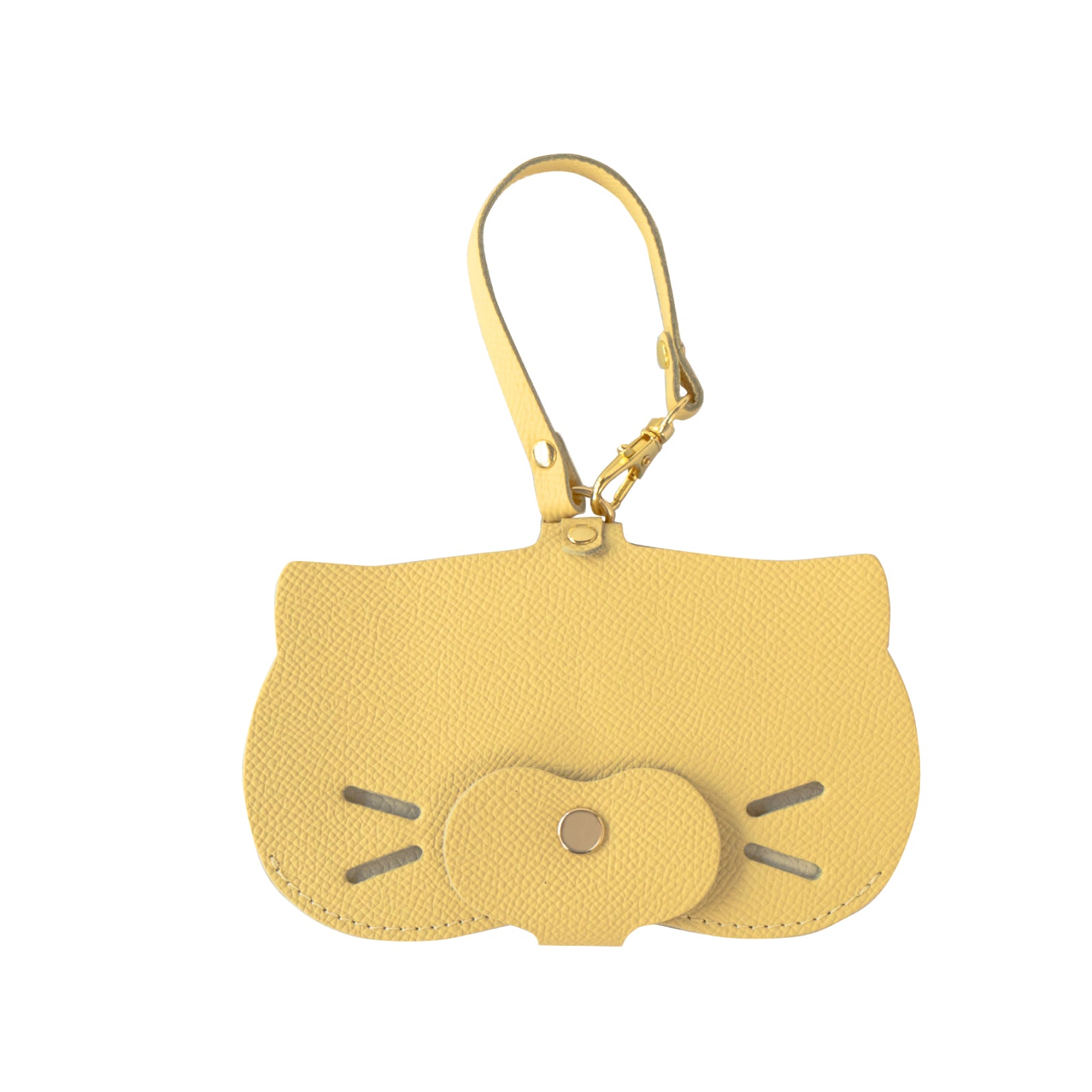 にゃんフェイス めがねケース キュイール・ミネルバ / カナリア