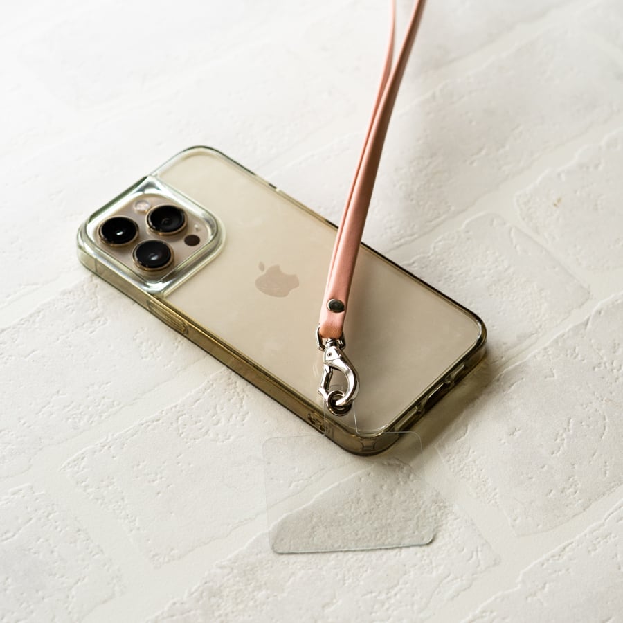 【おつとめ品セール】レザースマホストラップ(+ホルダー)シルバー金具 /134cm