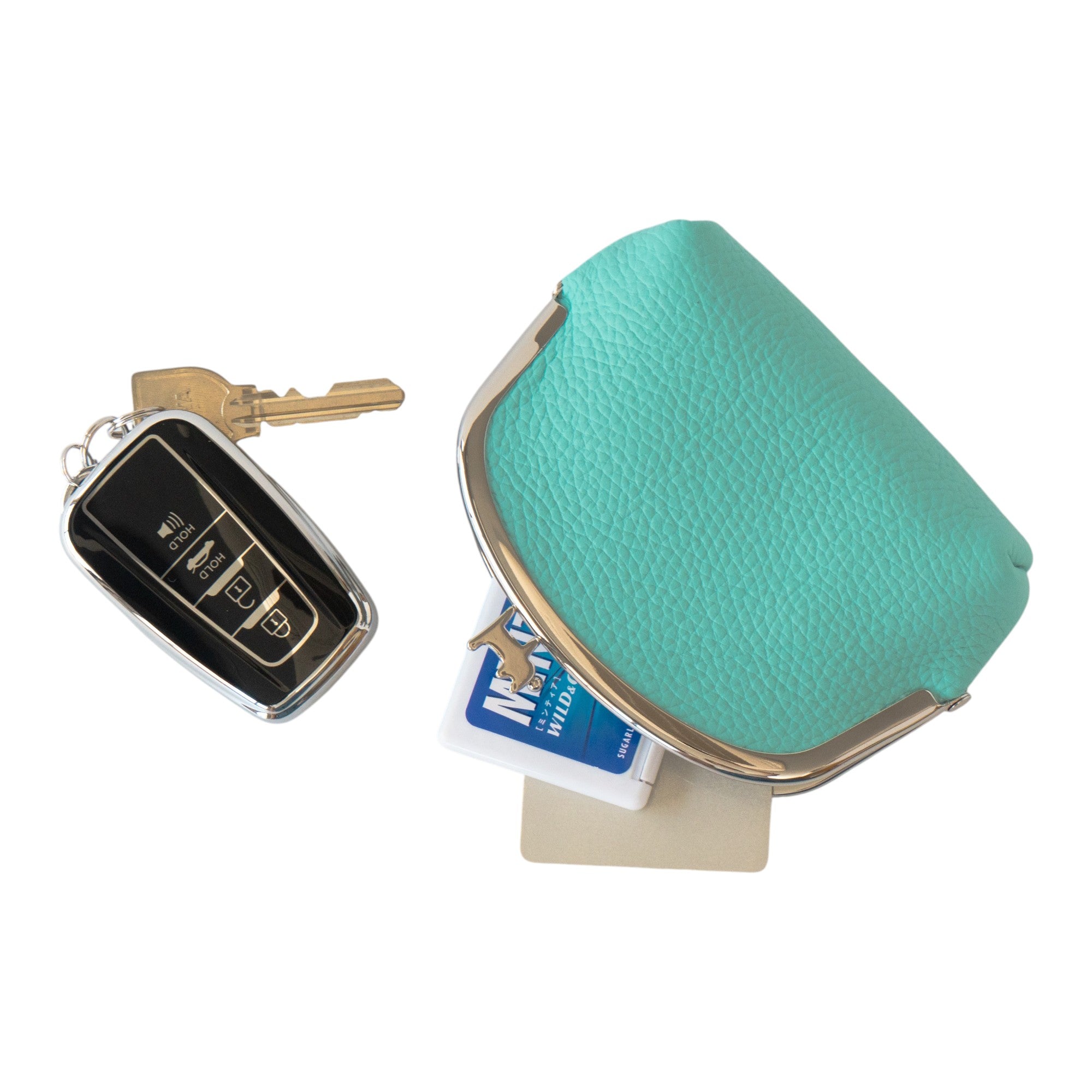 【期間限定:4/24(金)22:00〜26(日)】【受注生産】にゃまぐちポーチ キュイール・マッシュ / ブルードラジェ