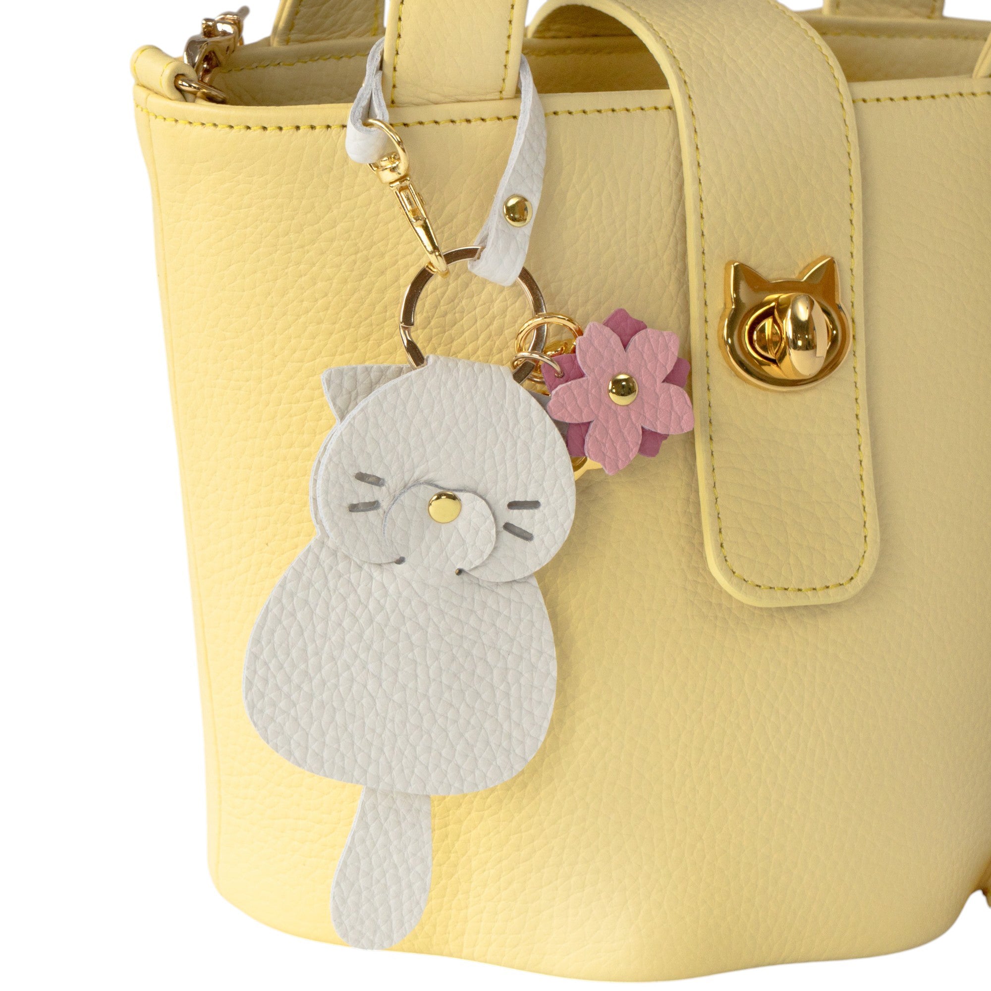 【3/20(金)20:00~ 数量限定】【さくらねこの日特別SET】 チェーンショルダー付きミニバッグ・PAW (パウ) さくらねこチャームSET / ジョーヌプッサン