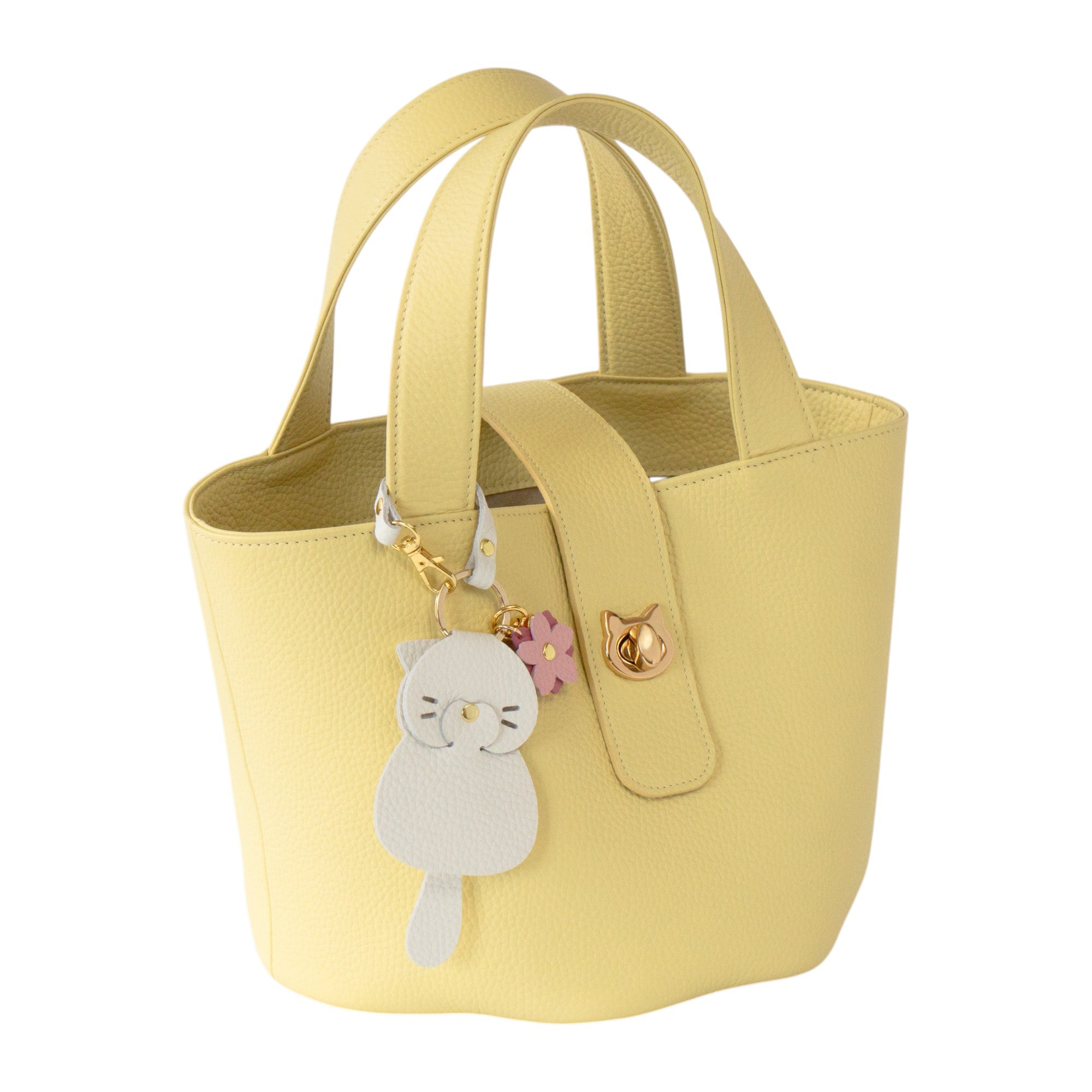 【3/20(金)20:00~ 数量限定】【さくらねこの日特別SET】バケットバッグ PAW (パウ) さくらねこチャームSET / ジョーヌプッサン