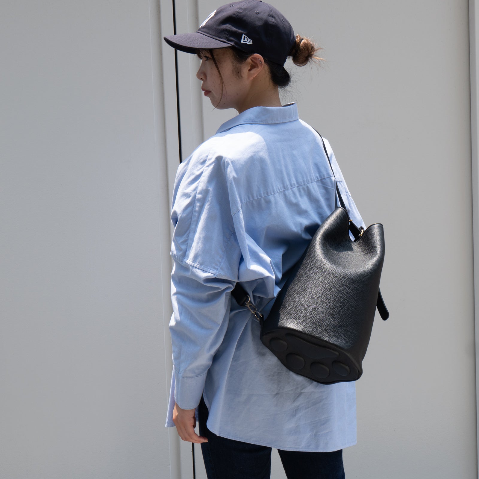 PAW Cuir Mache 3-Way Bag in Black with Silver Hardware