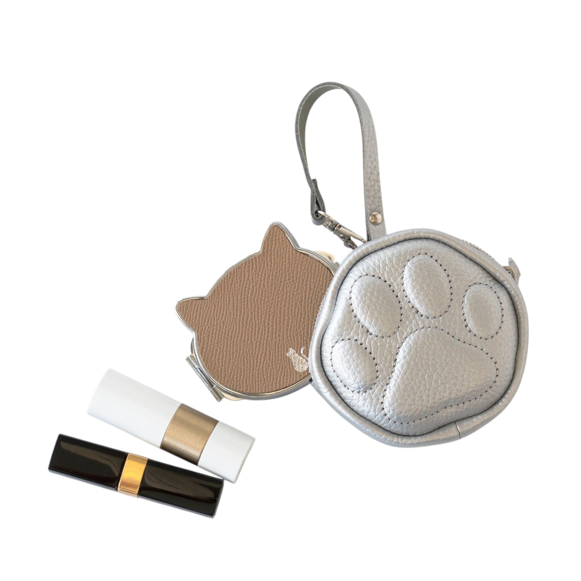 PAW Charm Pouch Cuir Mash / Silver