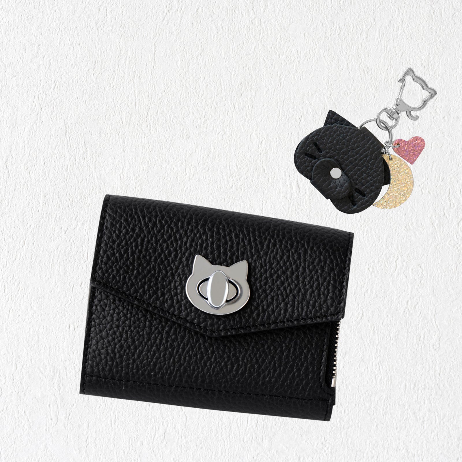 Handy Wallet Nyapera Grande Cuir Mache / Black