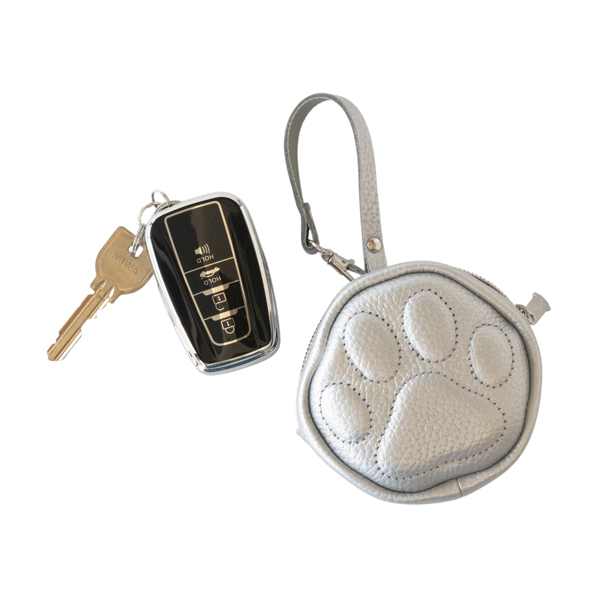 PAW Charm Pouch Cuir Mash / Silver