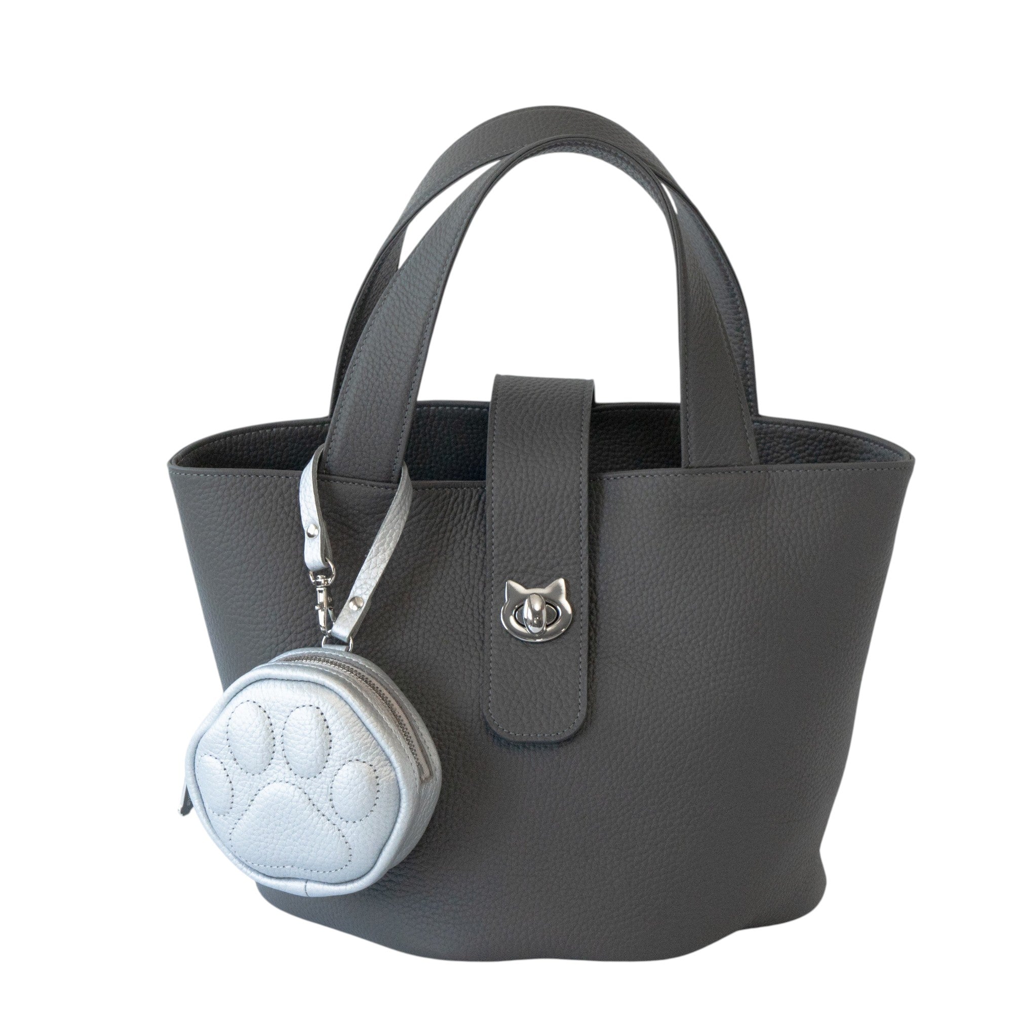 PAW Charm Pouch Cuir Mash / Silver