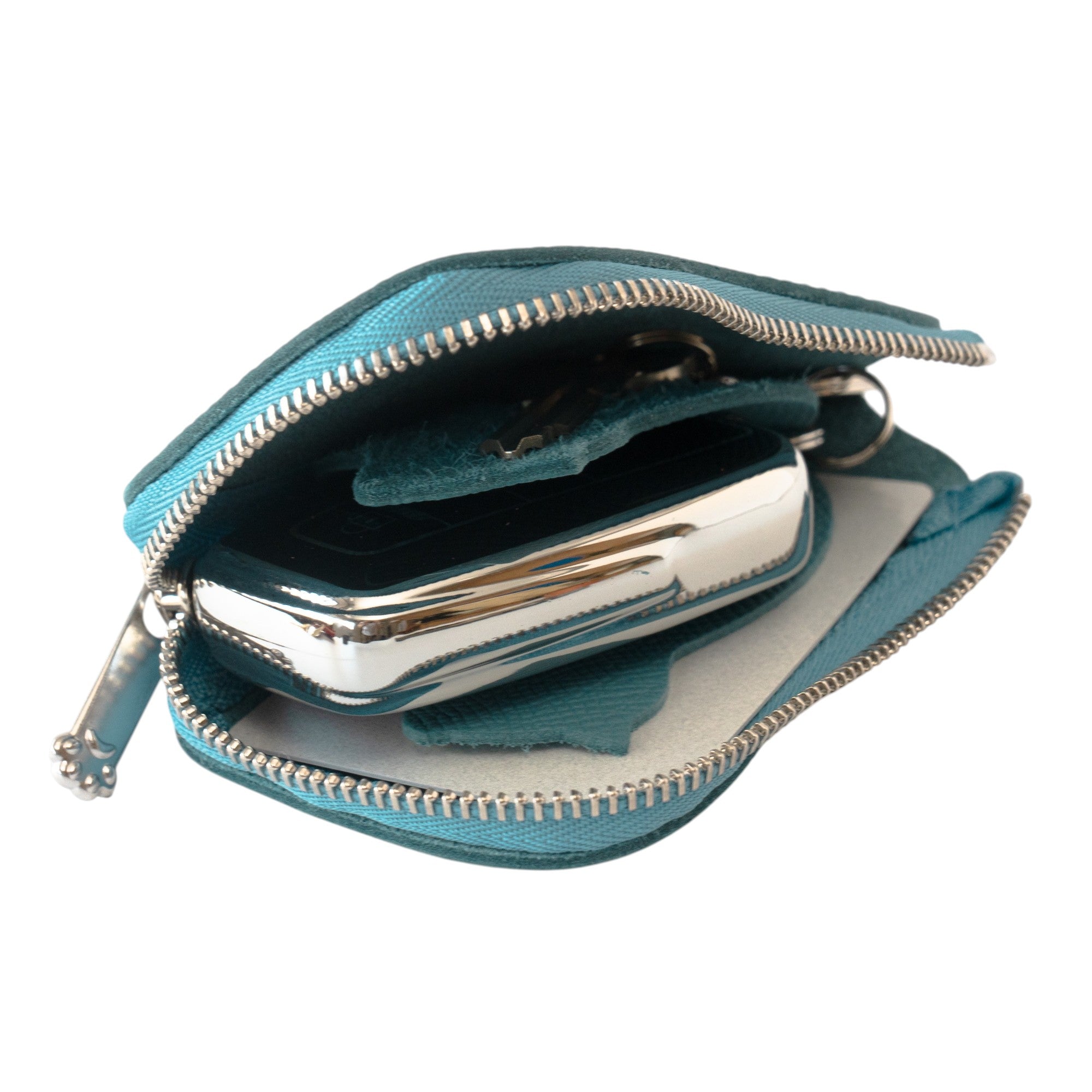 Smart Key Case, Veau Epsom / Blue Jean
