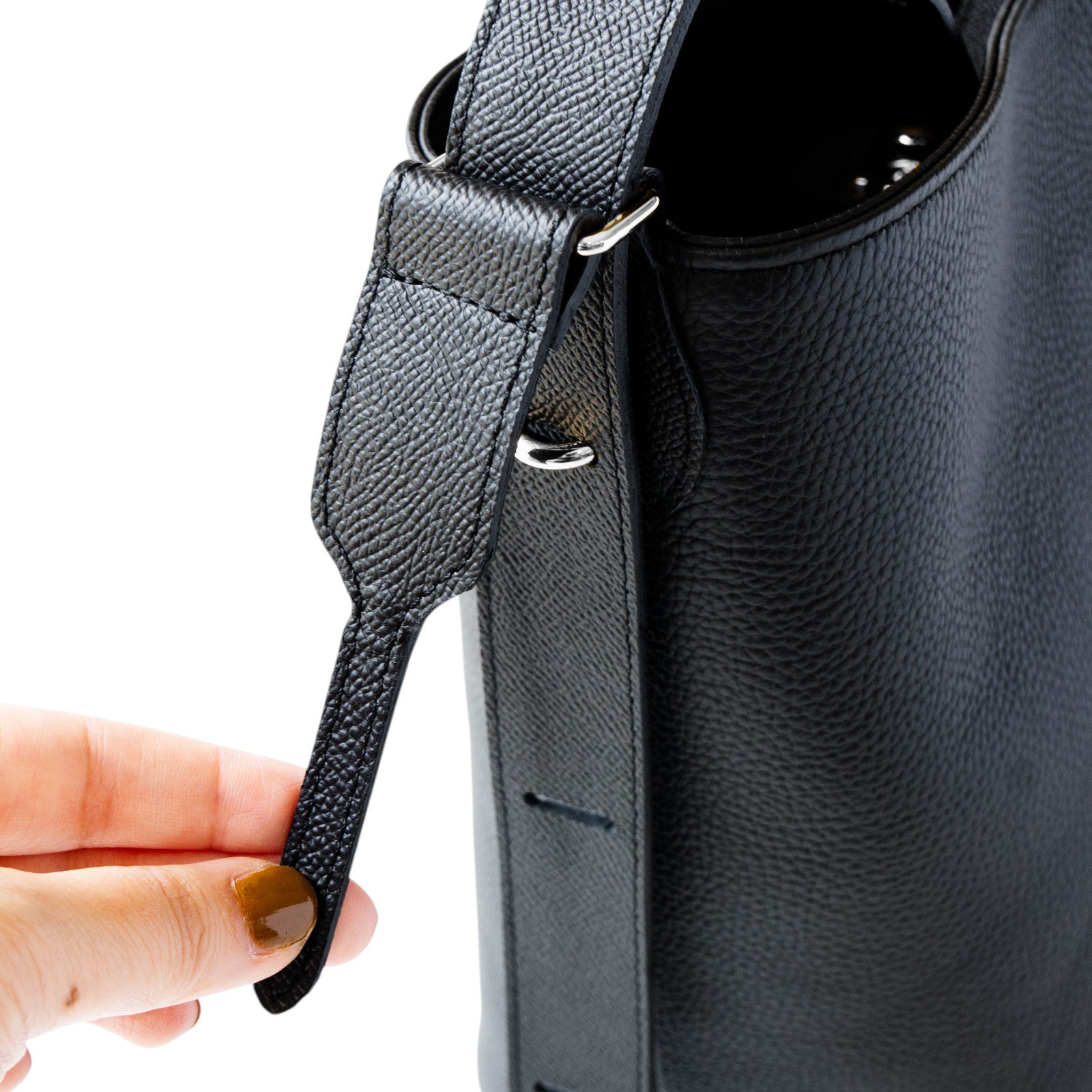 PAW Cuir Mache 3-Way Bag in Black with Silver Hardware