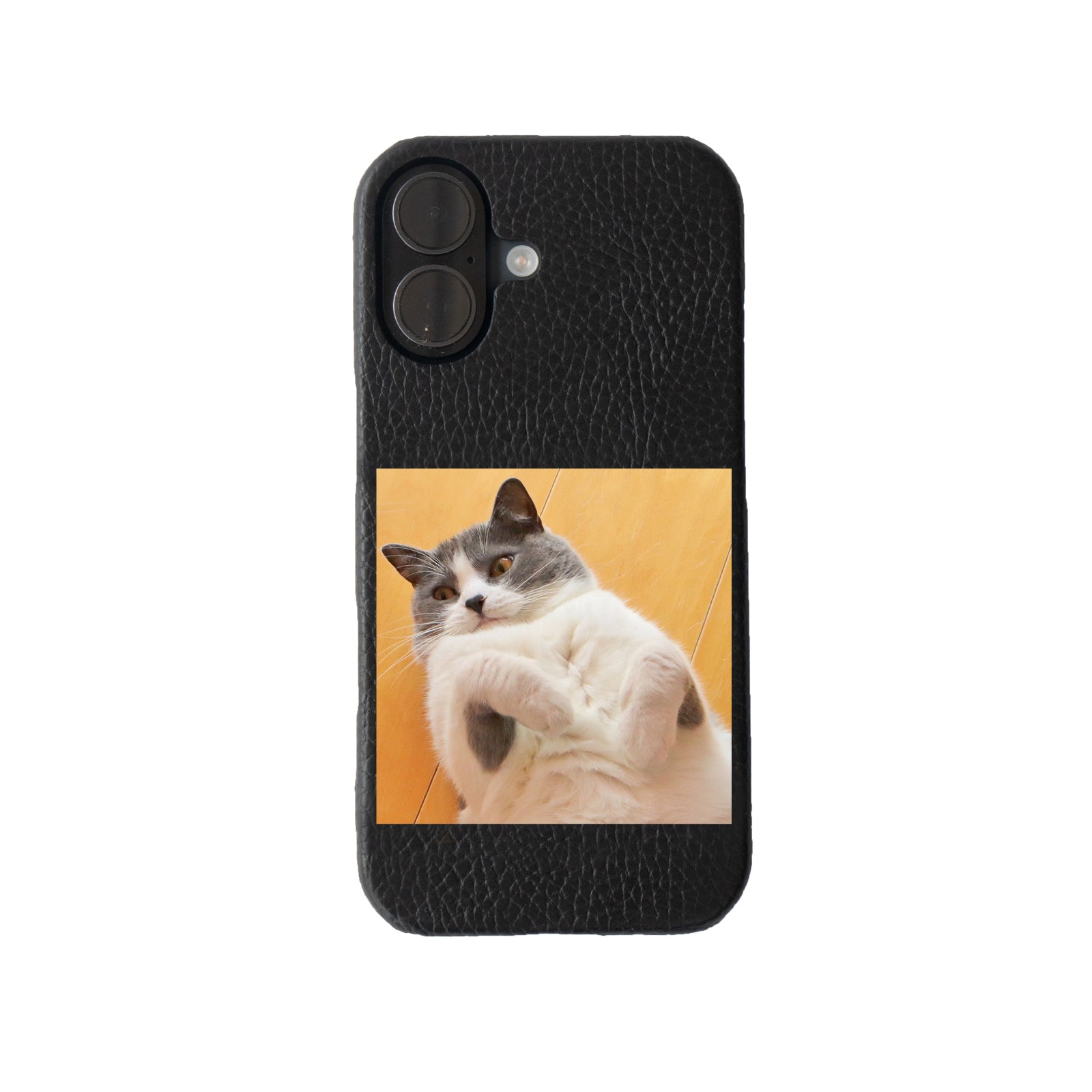 【受注生産:6/19(金)22:00〜21(木)】うちのこプリント スマホバックカバー / ブラック