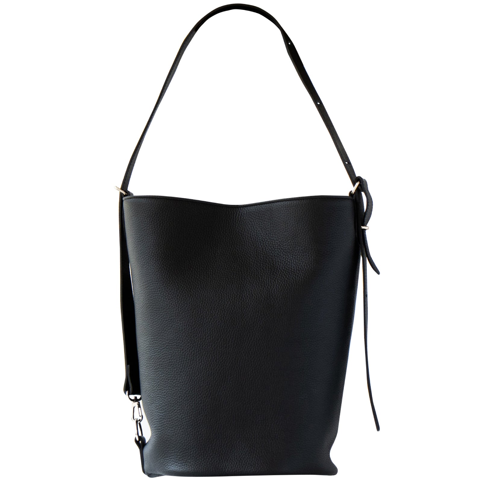 PAW Cuir Mache 3-Way Bag in Black with Silver Hardware