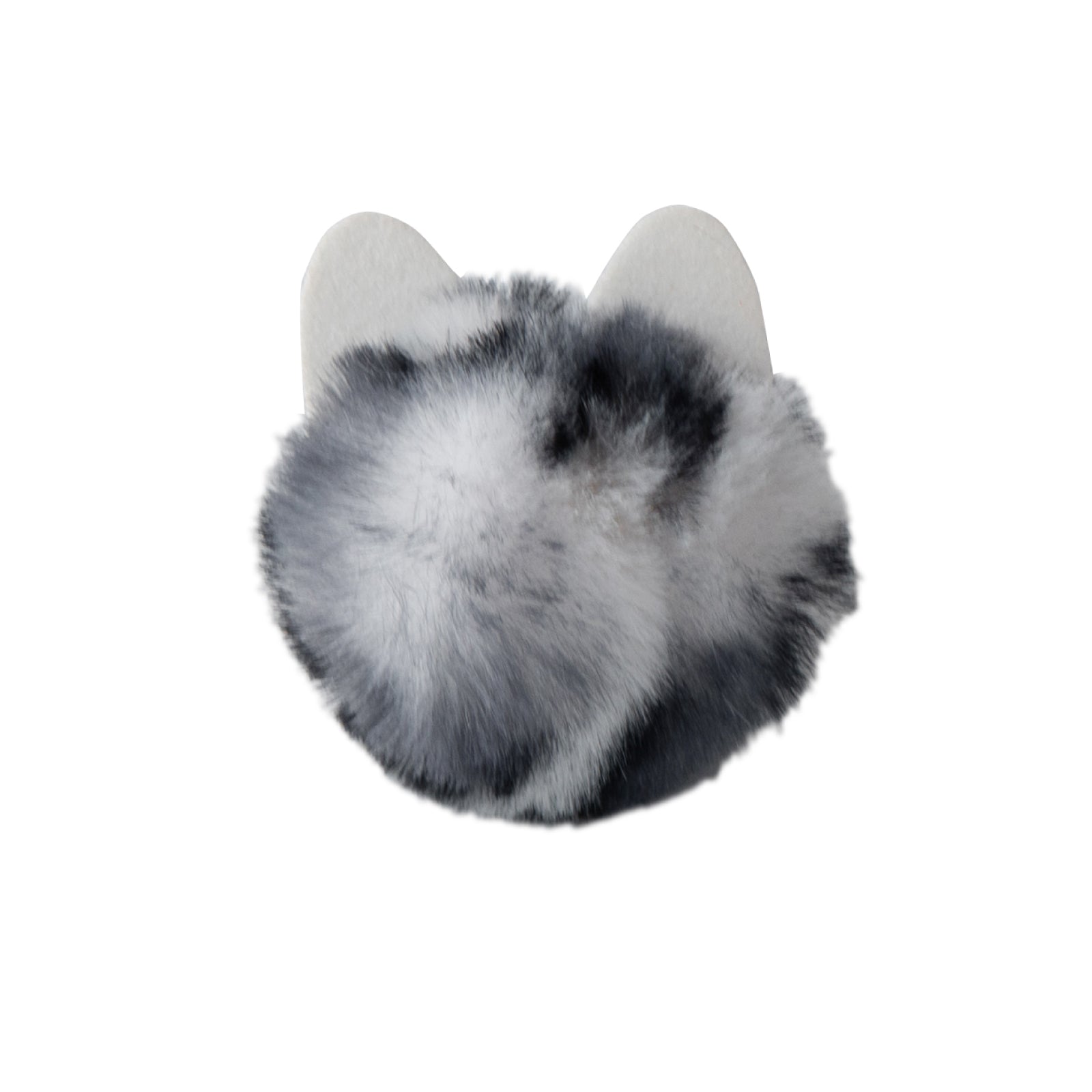 Fluffy Initial Meow Holder / Black