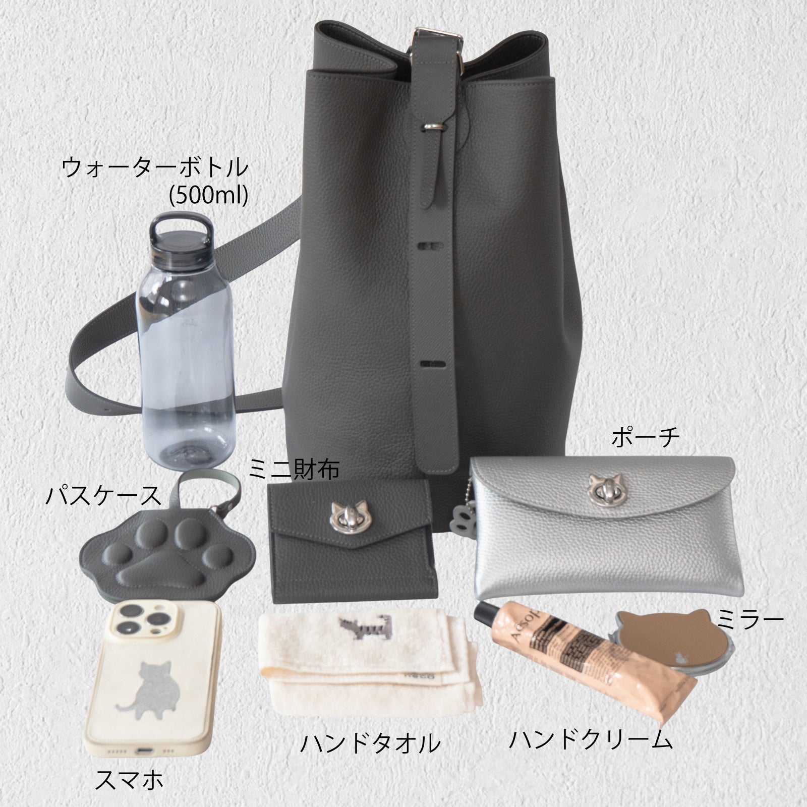 【11/21(金)22:00~ 26時間限定販売】【数量限定】3WAYバッグ PAW (パウ) キュイール・マッシュ / グラファイト