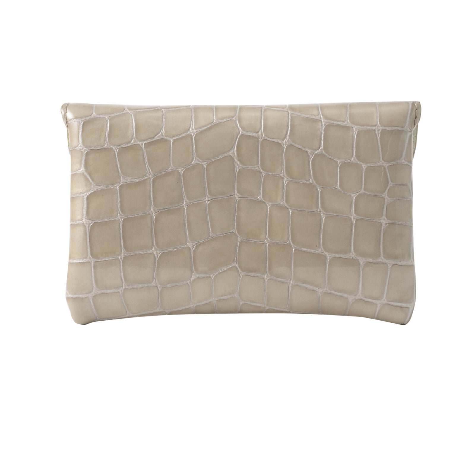 Leather flap middle wallet / Cromel
