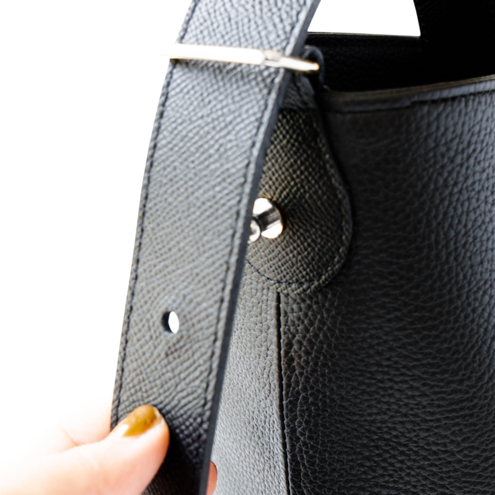 PAW Cuir Mache 3-Way Bag in Black with Silver Hardware