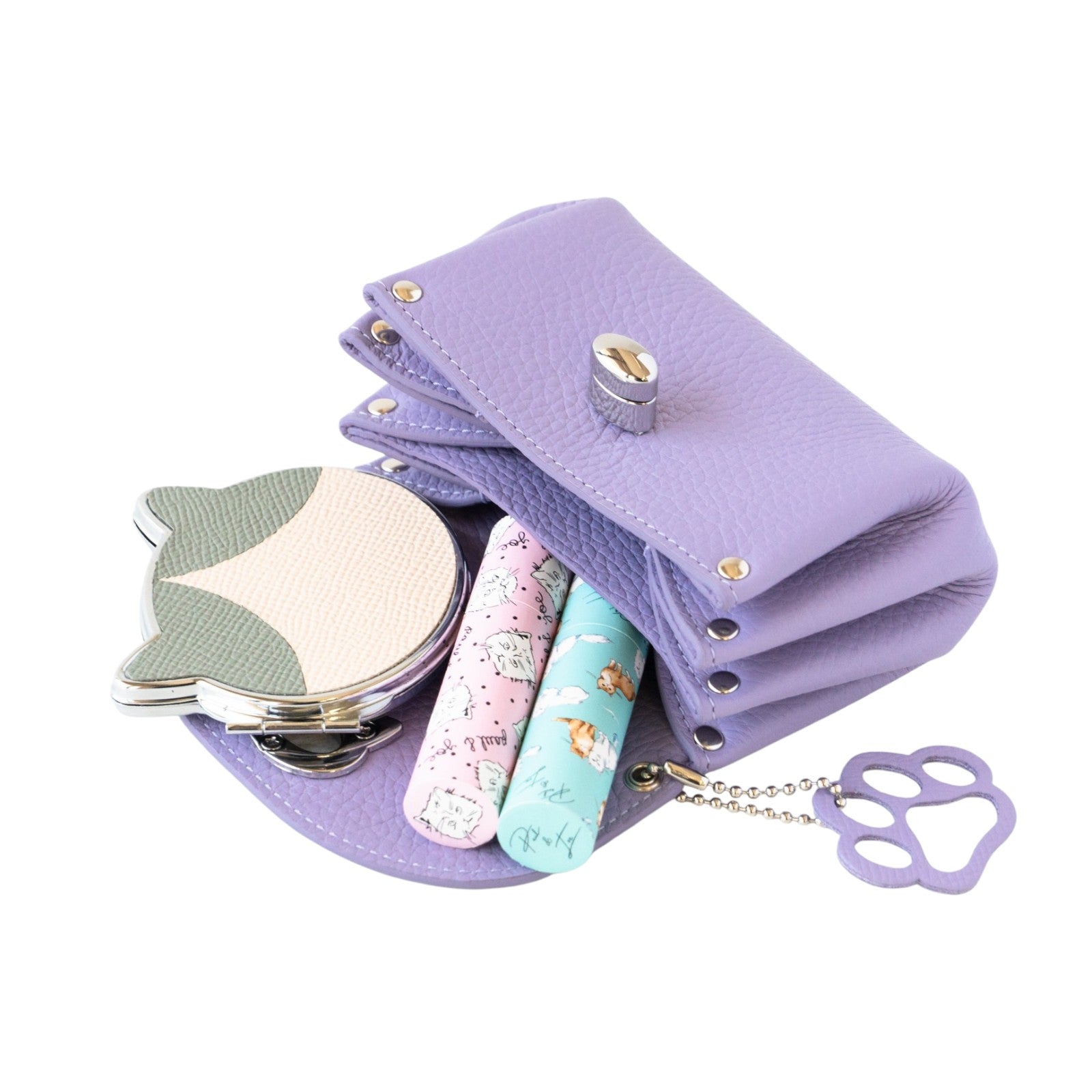 Shell Pouch CAT Cuir Mache / Lavender