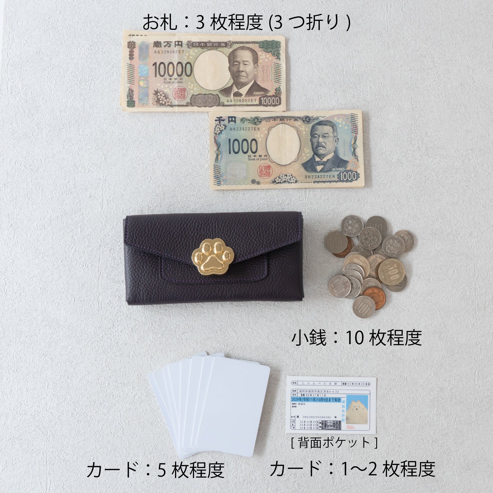 【受注生産:8/28(金)22:00〜30(日)】小さなマルチケース・ミャウヴェル ミニ キュイール・マッシュ / レザン