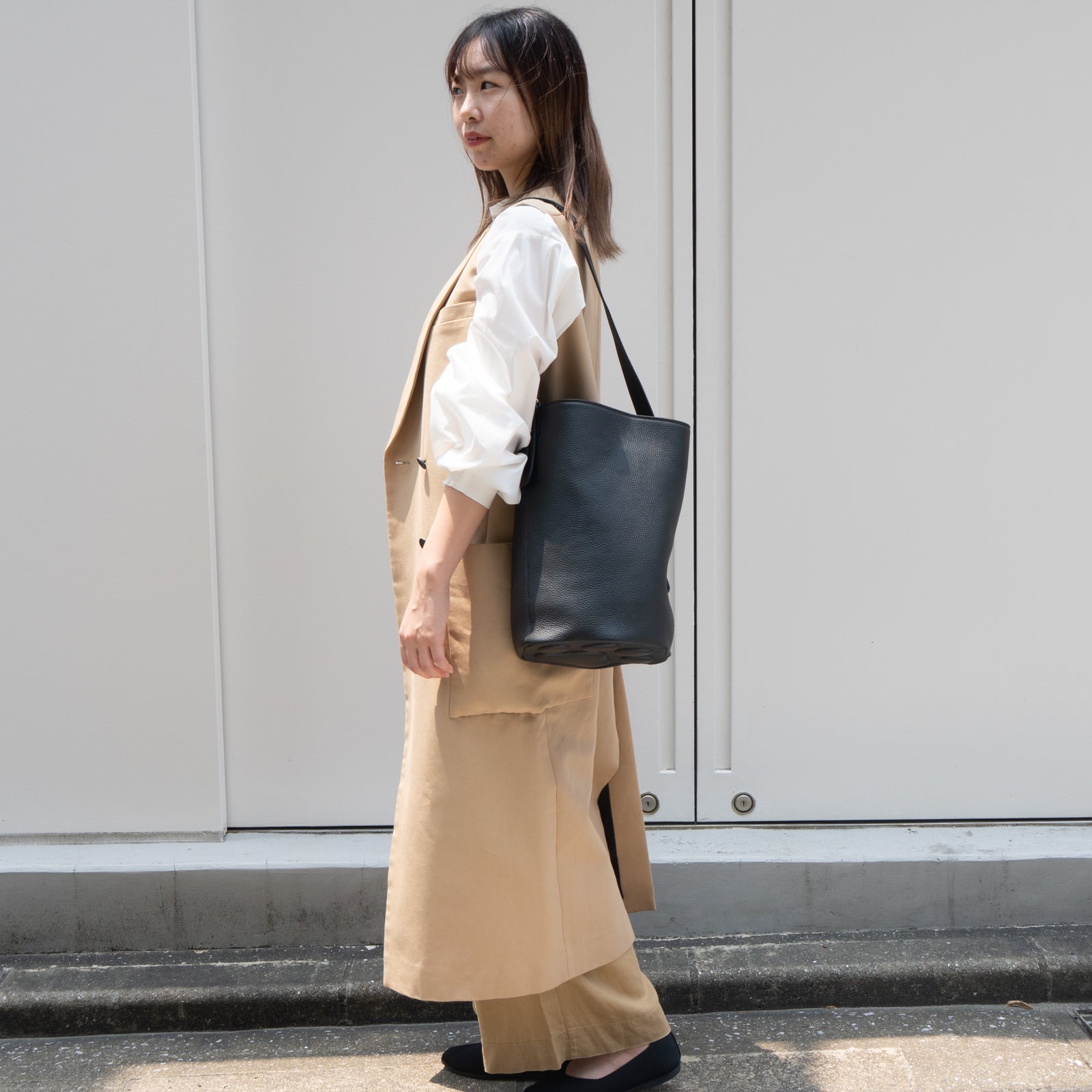 PAW Cuir Mache 3-Way Bag in Black with Silver Hardware