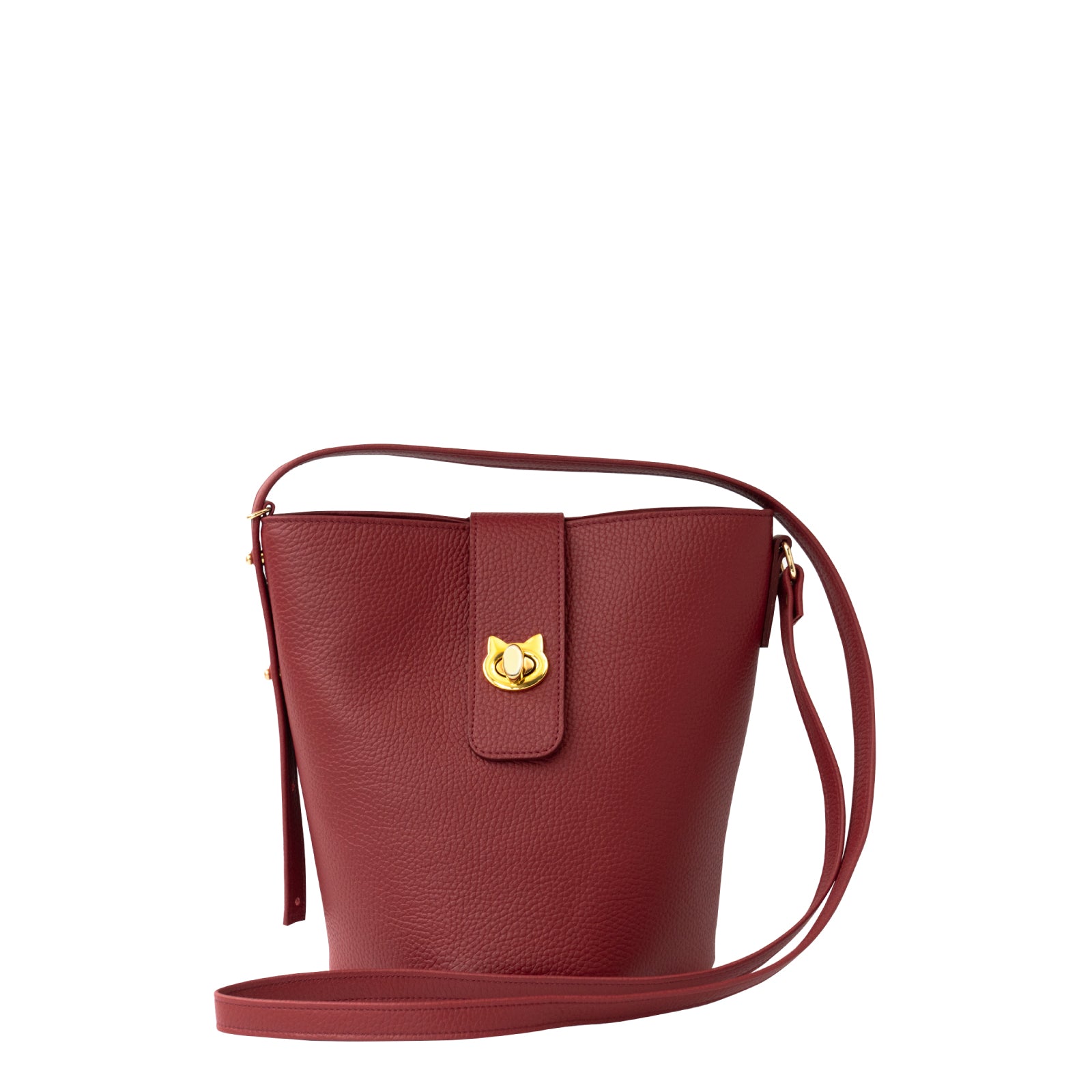 ショルダーバッグ PAW (パウ) キュイール・マッシュ / ボルドー