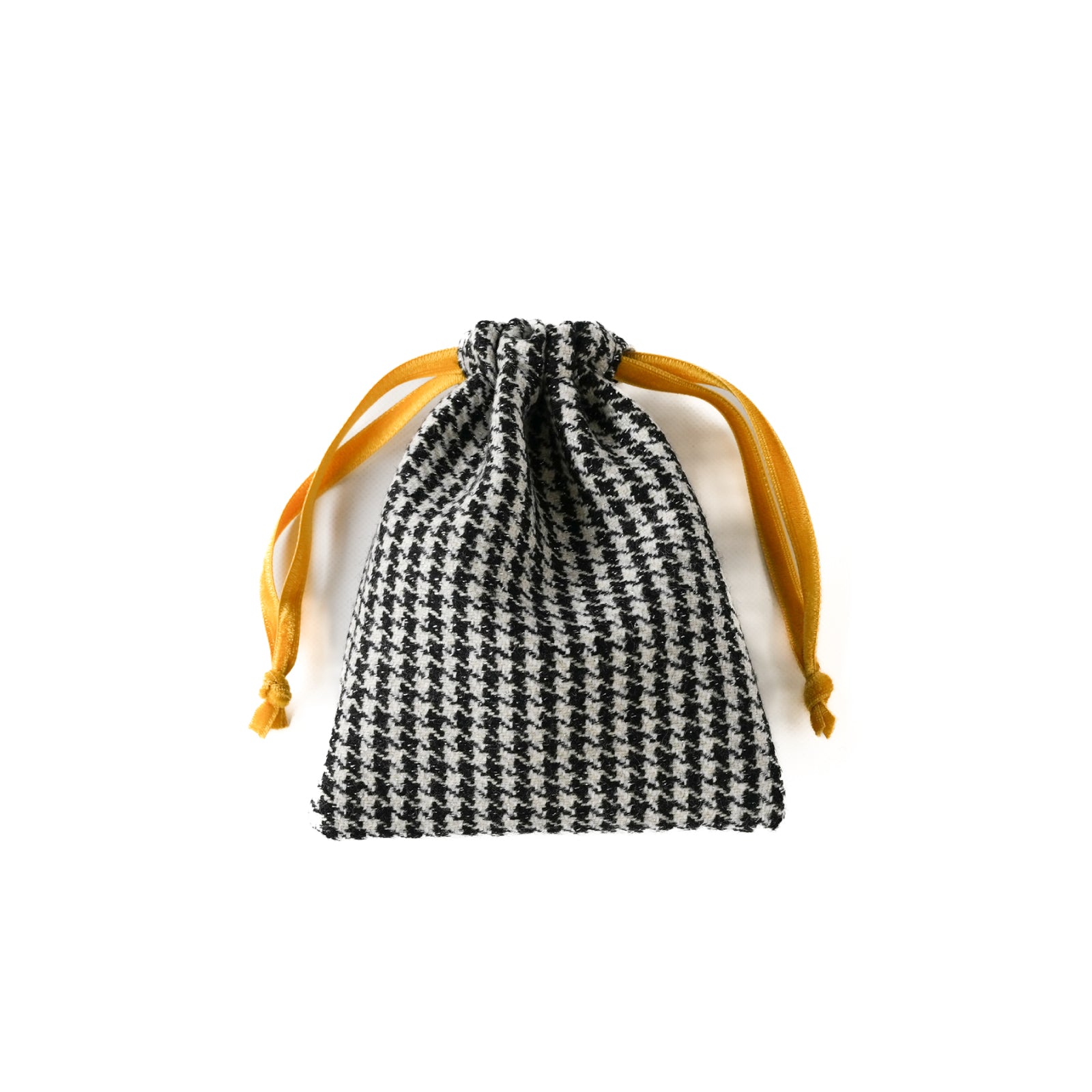 Mini drawstring pouch fancy tweed