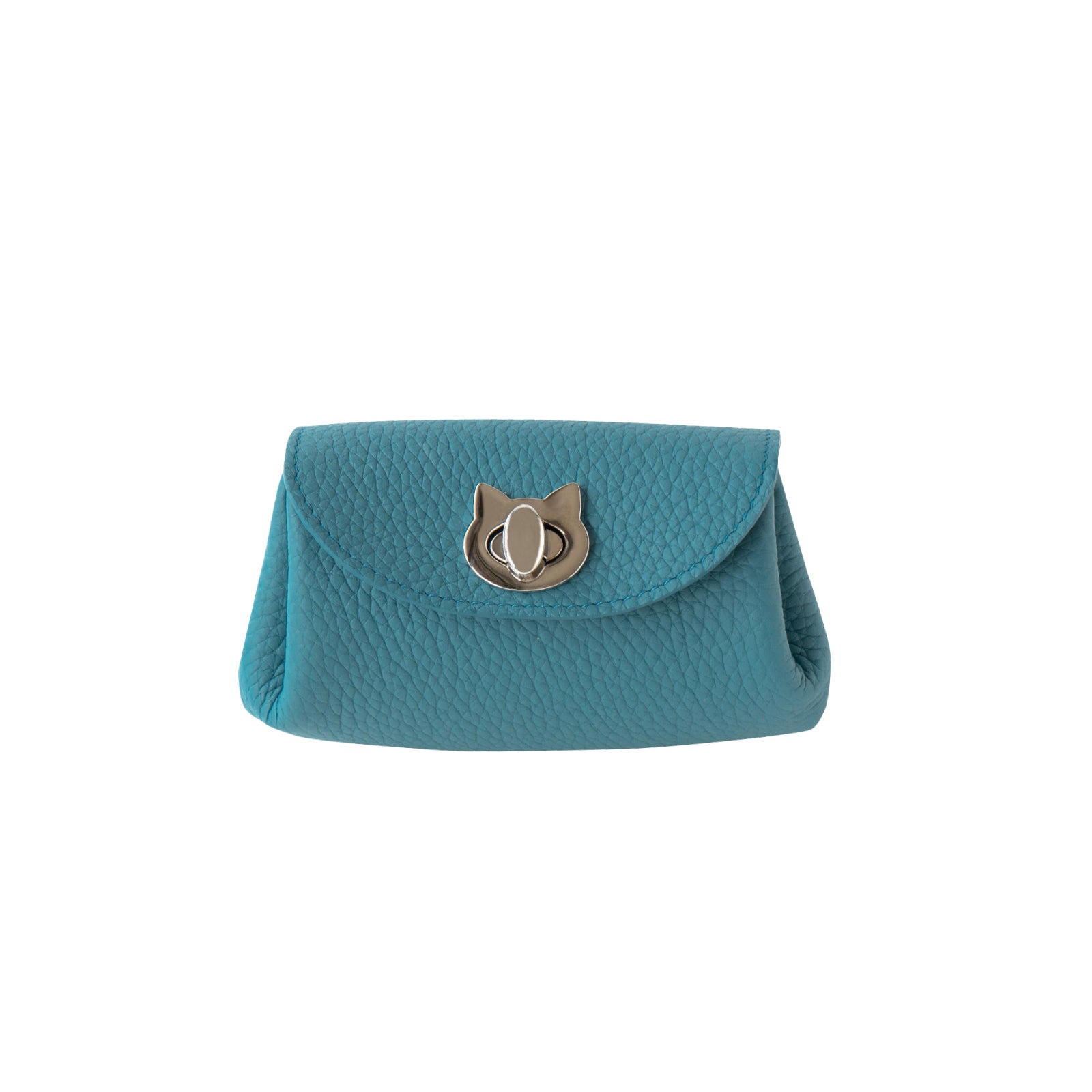 CAT Shell Pouch in Taurillon Clemence / Blue Jean