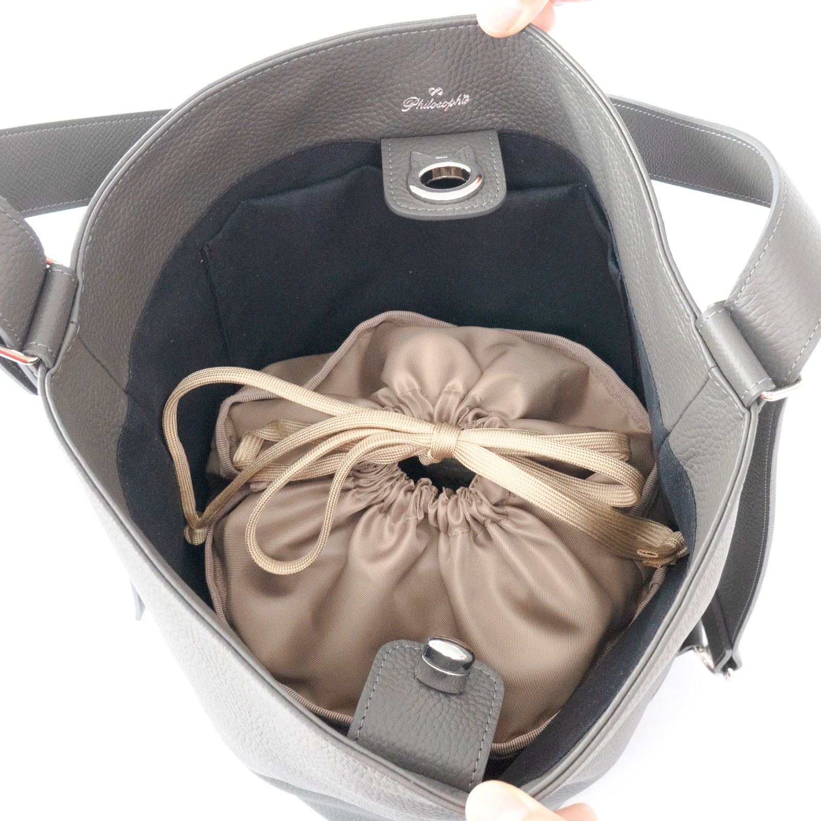 PAW Cuir Mache 3-Way Bag in Graphite