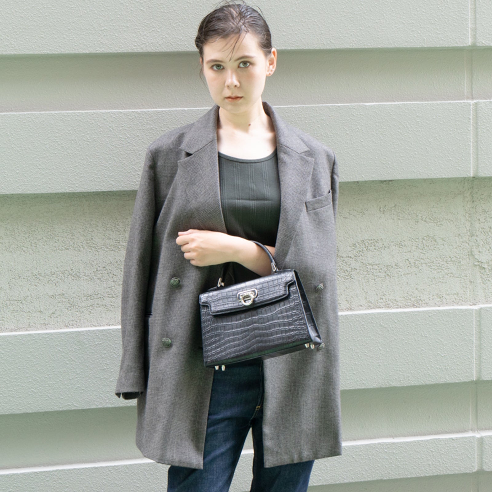 【おつとめ品セール】カンパネラ25 クロコダイル / ブラック