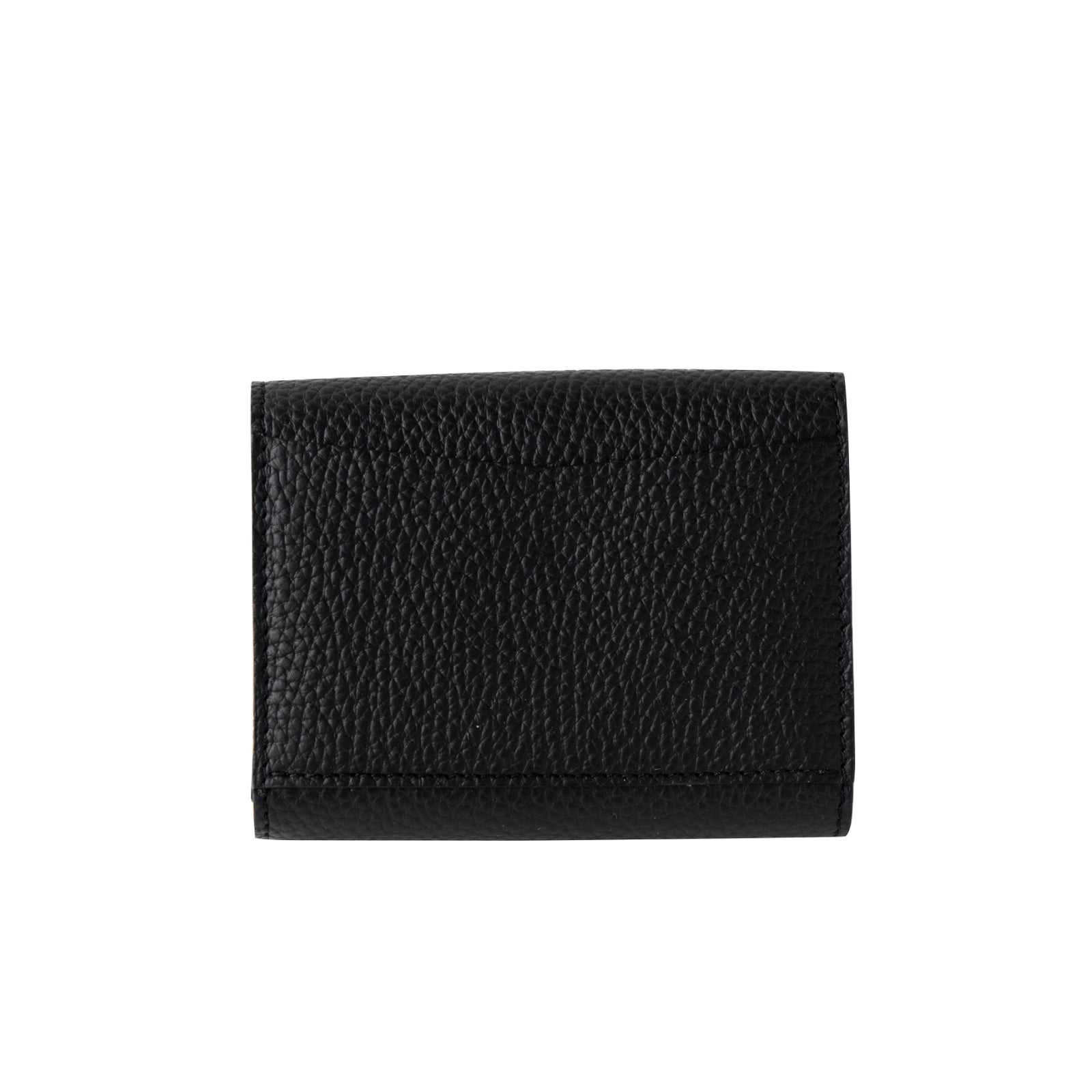 N'Apela Grande Cuir Mache Handy Wallet in Black with Silver Hardware