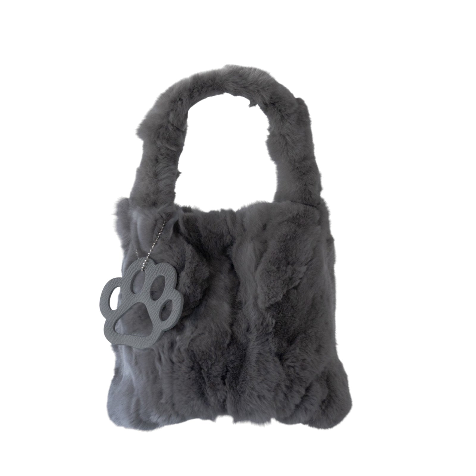 【11/21(金)22:00~ 26時間限定販売】【数量限定】 ワンハンドルファーバッグ・PAW (パウ) / グレー