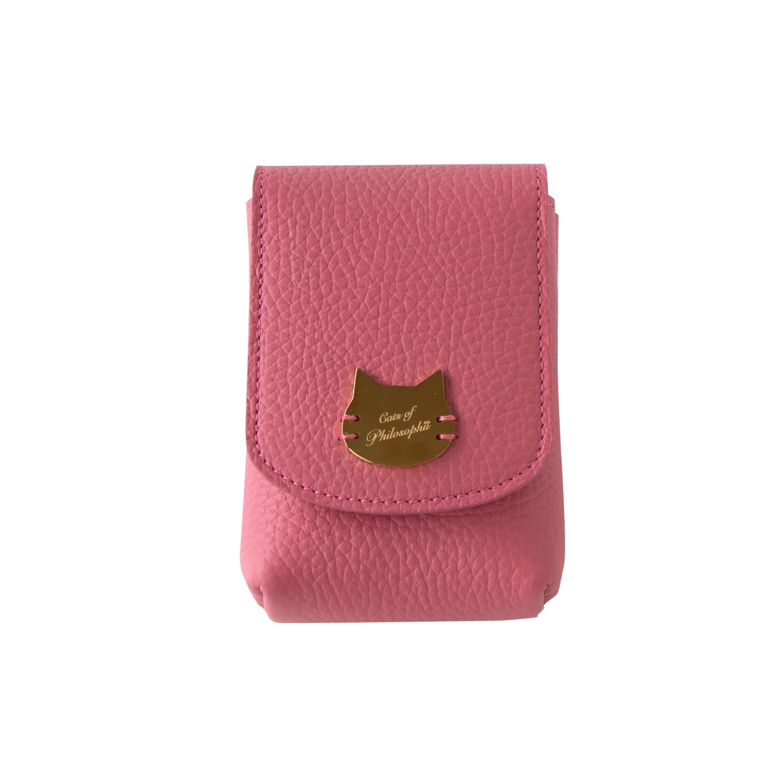 CAT Lip Case (3-piece) Cuir Mache / Cherry Pink
